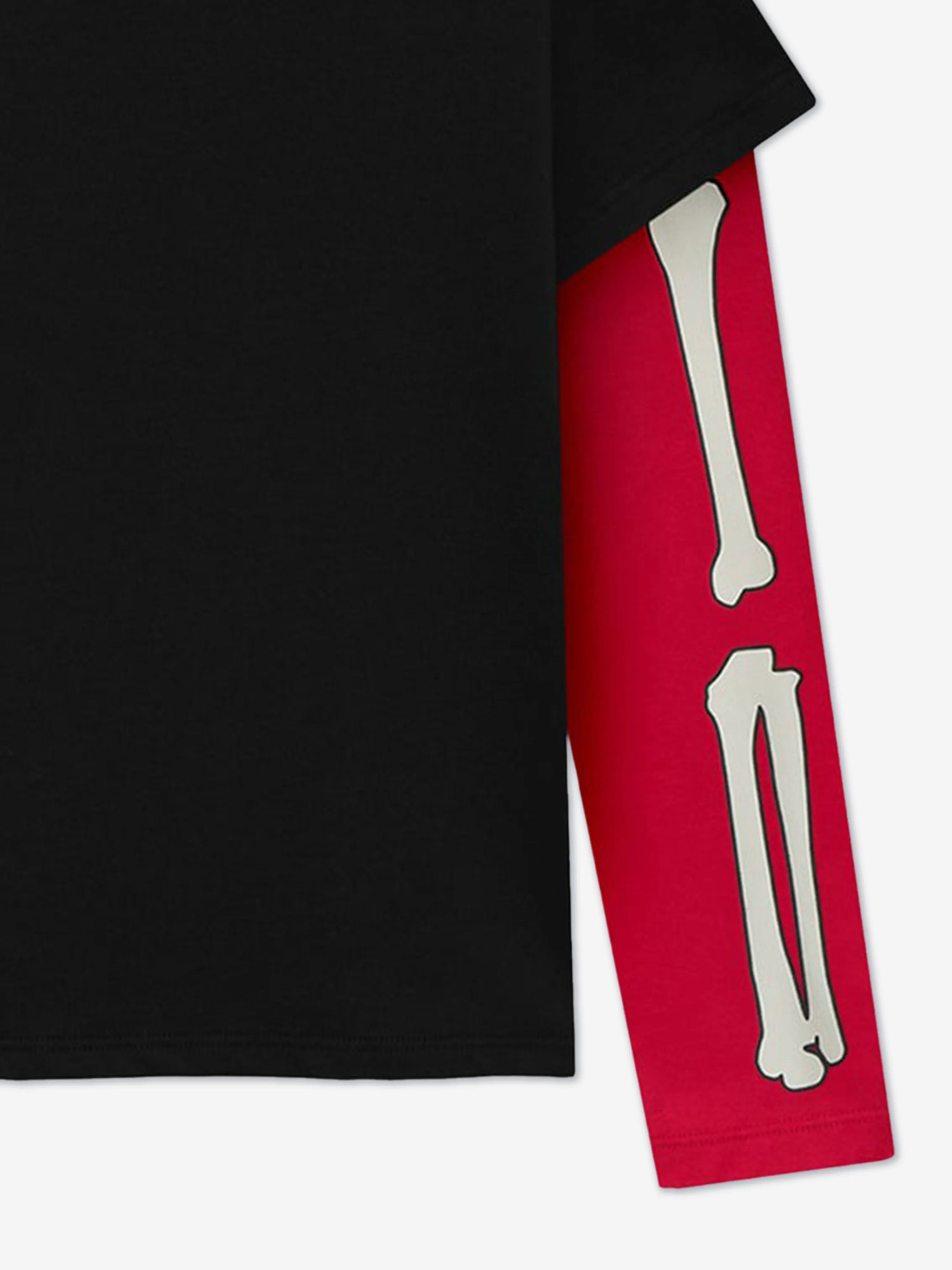 Amiri Kids Bones Long Sleeve T-Shirt in Black