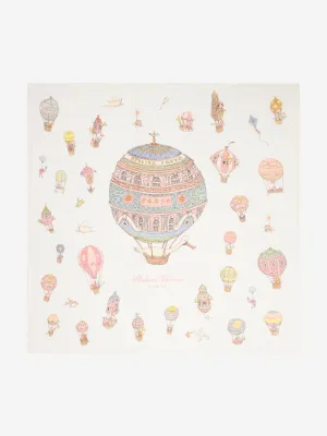 Atelier Choux Baby Grand Carr Hot Air Balloons Blanket in White (200cm)