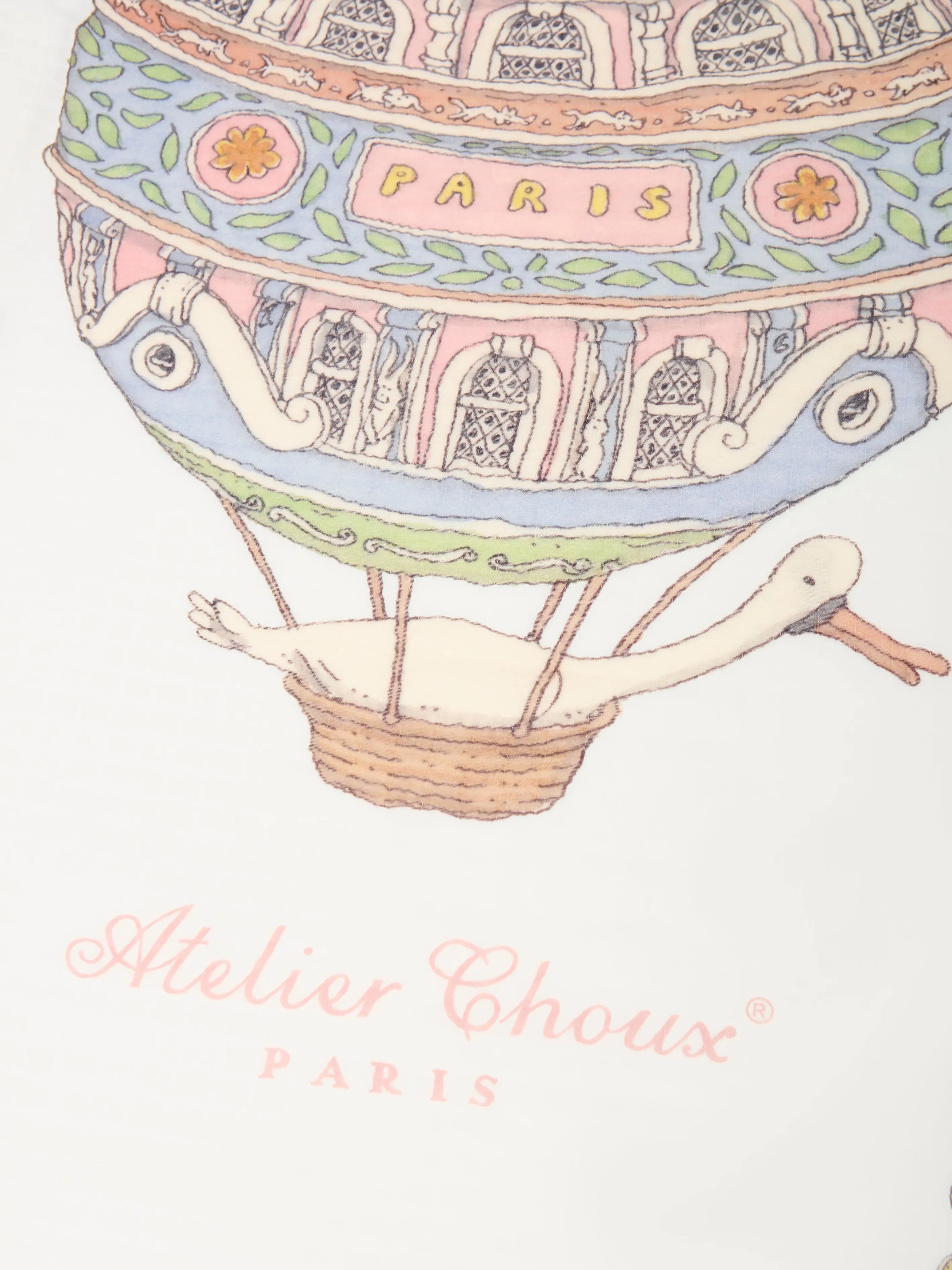 Atelier Choux Baby Grand Carr Hot Air Balloons Blanket in White (200cm)