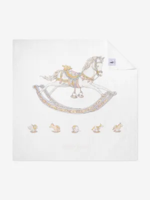 Atelier Choux Baby Rocking Horse Swaddle in White (100cm)