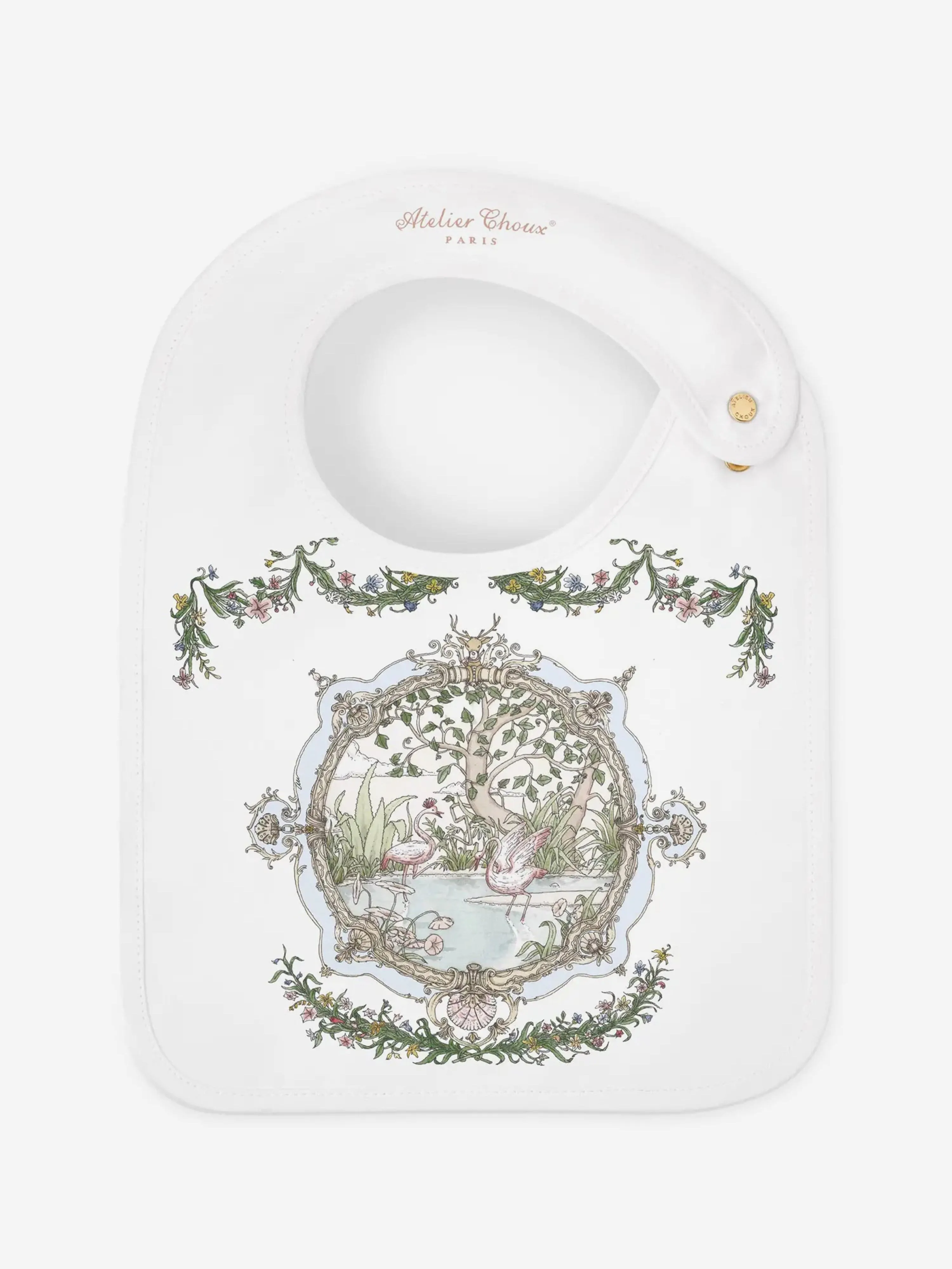 Atelier Choux Baby Tapestry - The Original Carr and Satin Bib Set in Multicolour