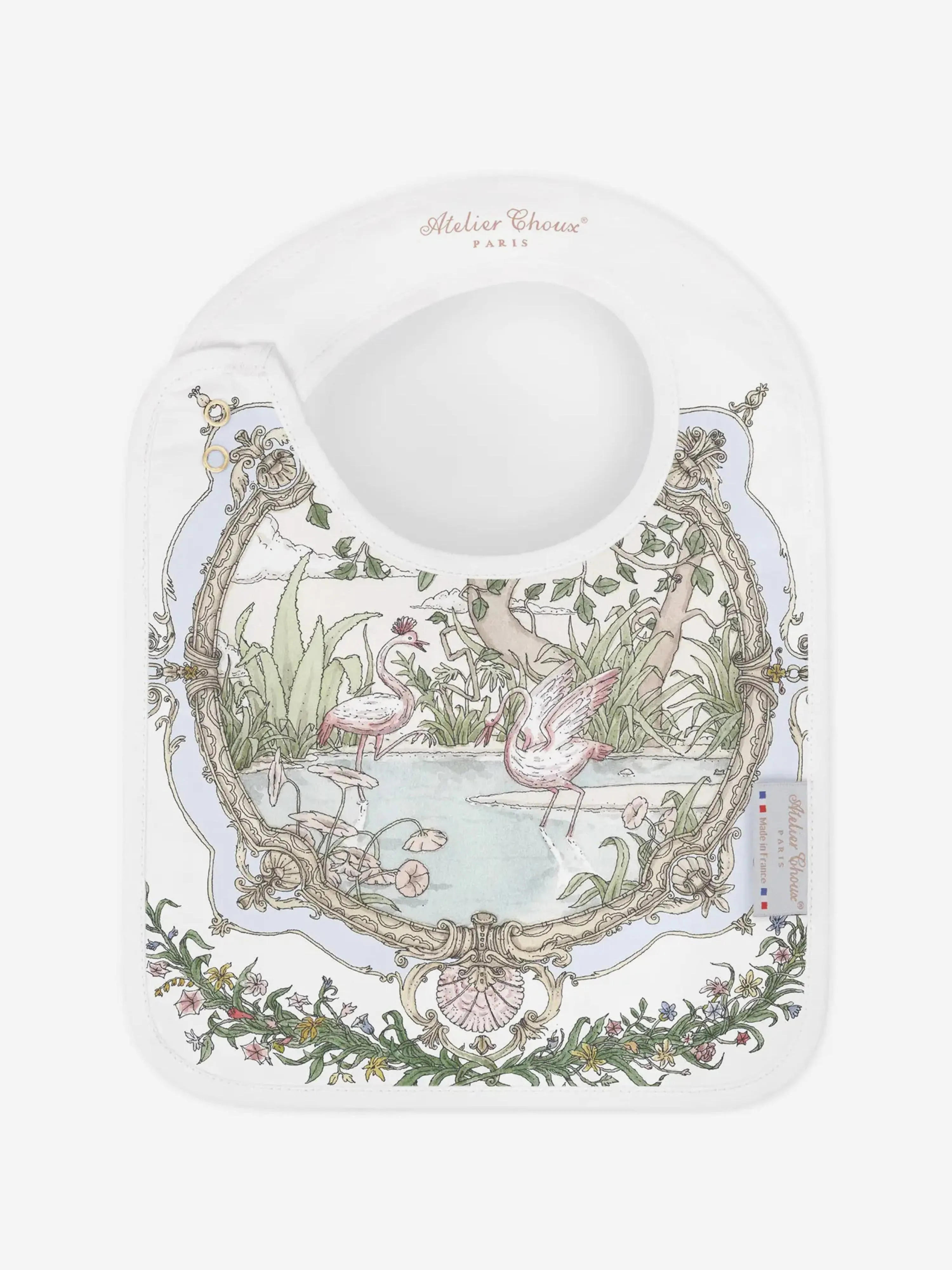 Atelier Choux Baby Tapestry - The Original Carr and Satin Bib Set in Multicolour