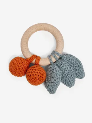 Baby Boys Be Cherry Mini Crochet Rattle in Multicolour