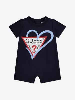 Baby Boys Logo Romper in Navy