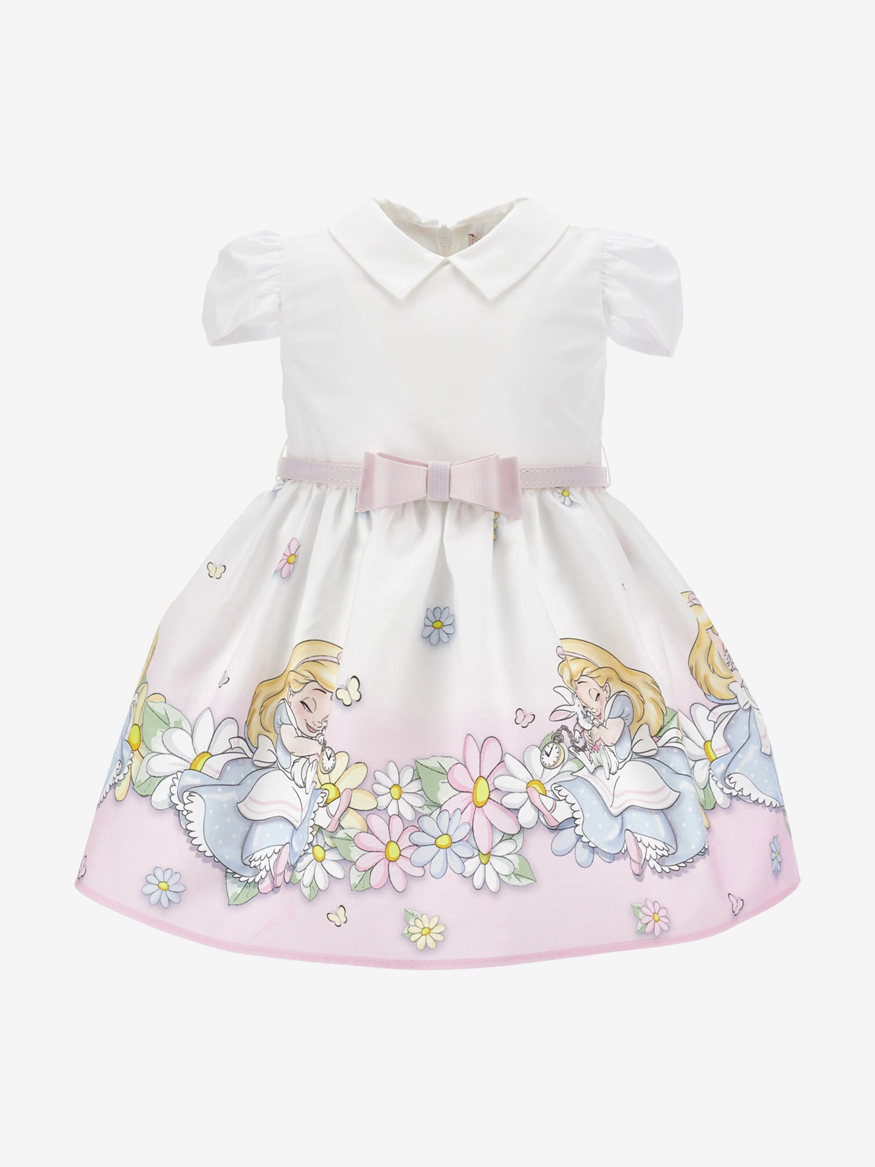 Baby Girls Alice In Wonderland Dress in White