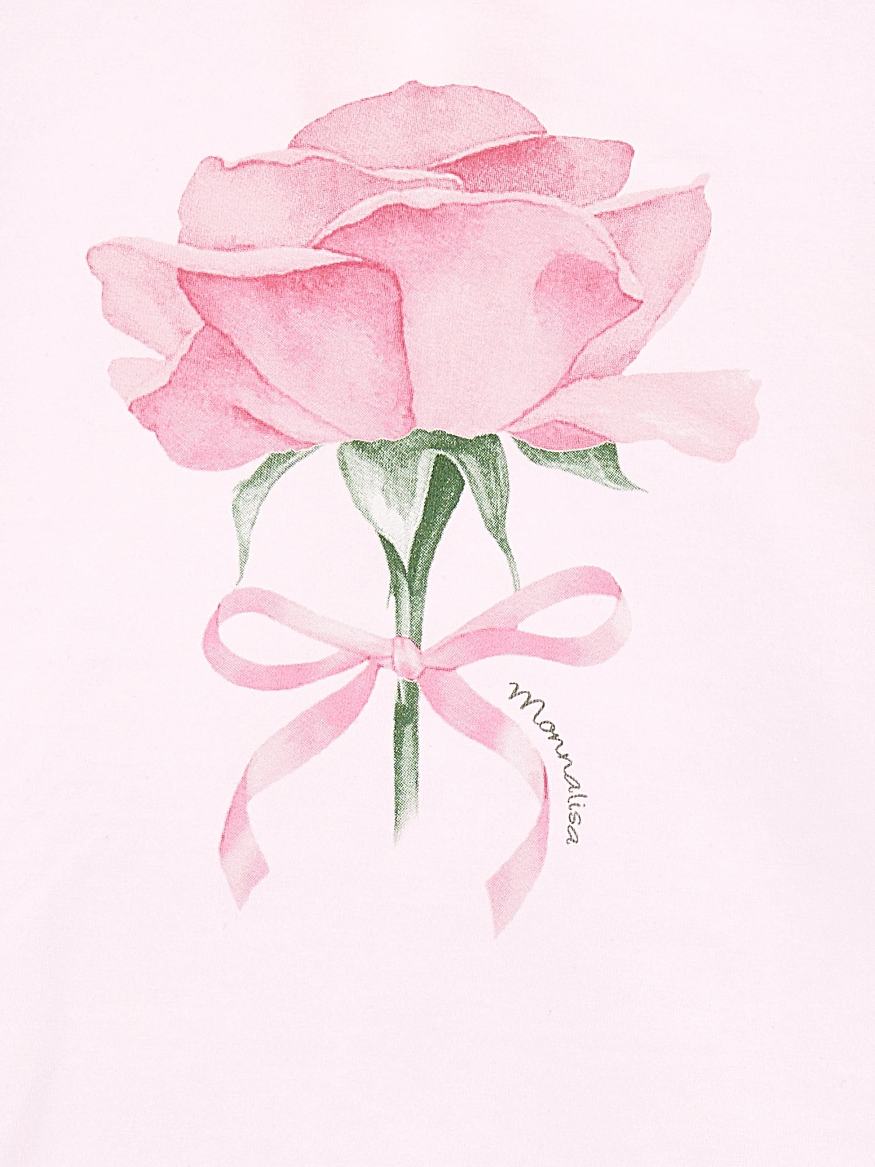 Baby Girls Rose Print T-Shirt in Pink