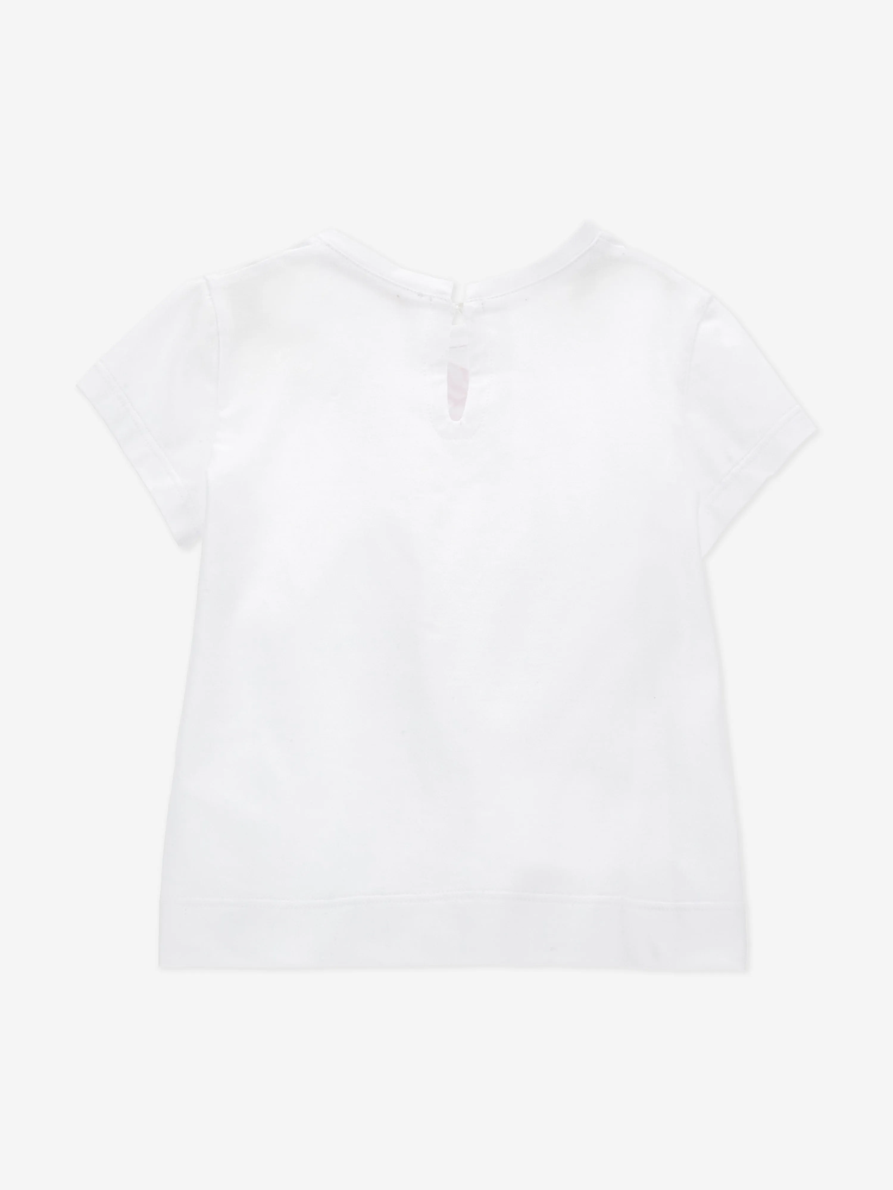 Baby Girls Rose Print T-Shirt in White