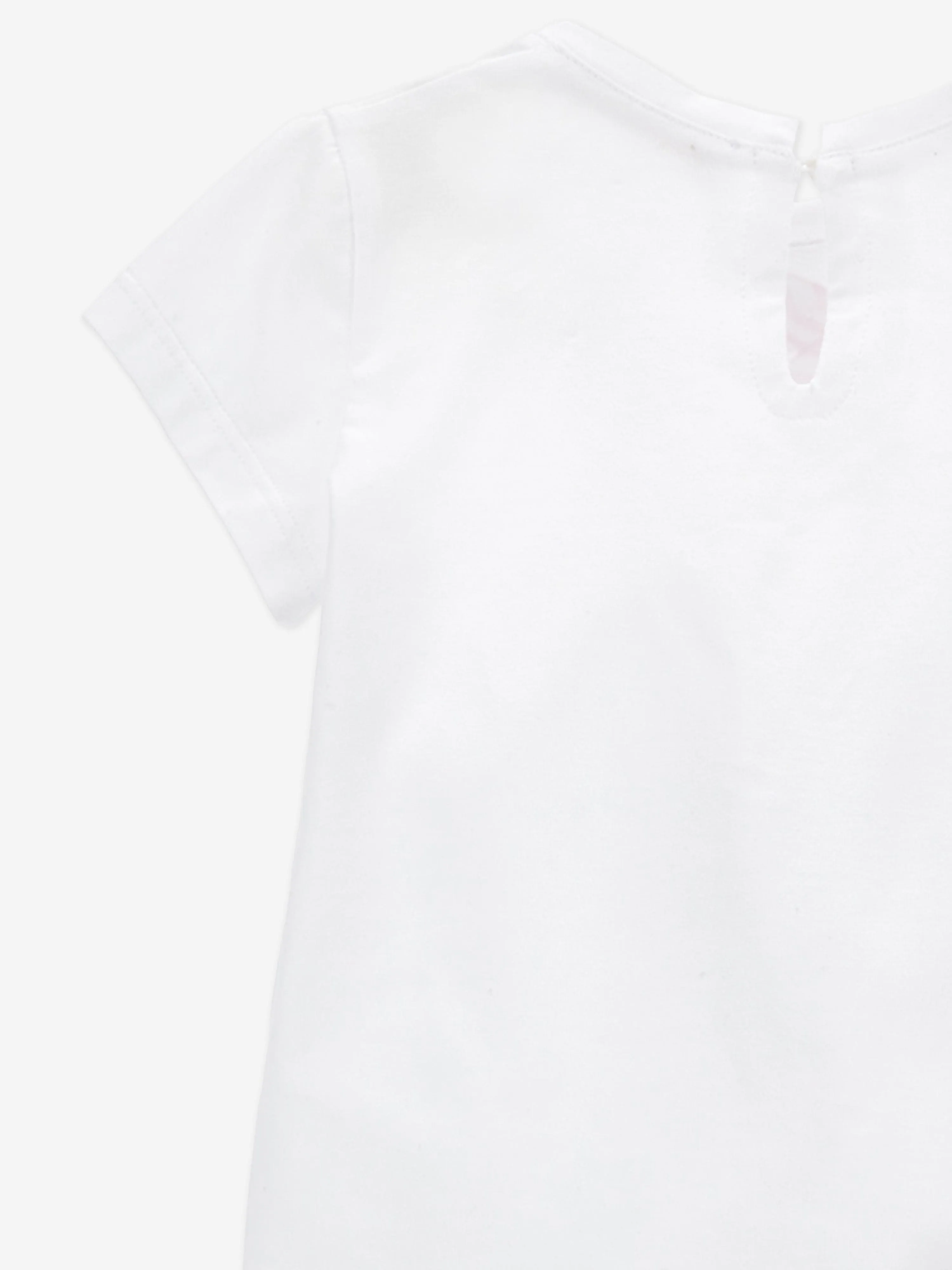 Baby Girls Rose Print T-Shirt in White