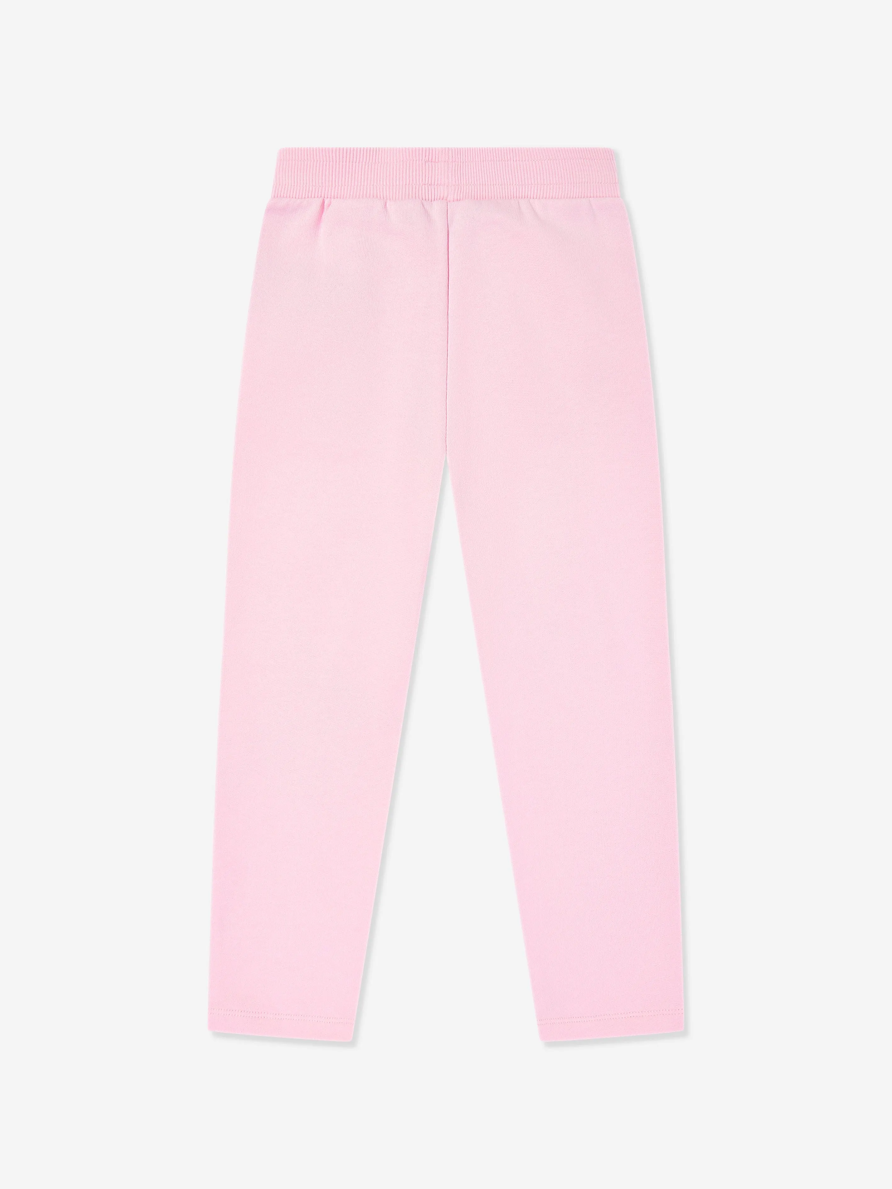 Balmain Girls Logo Button Joggers in Pink