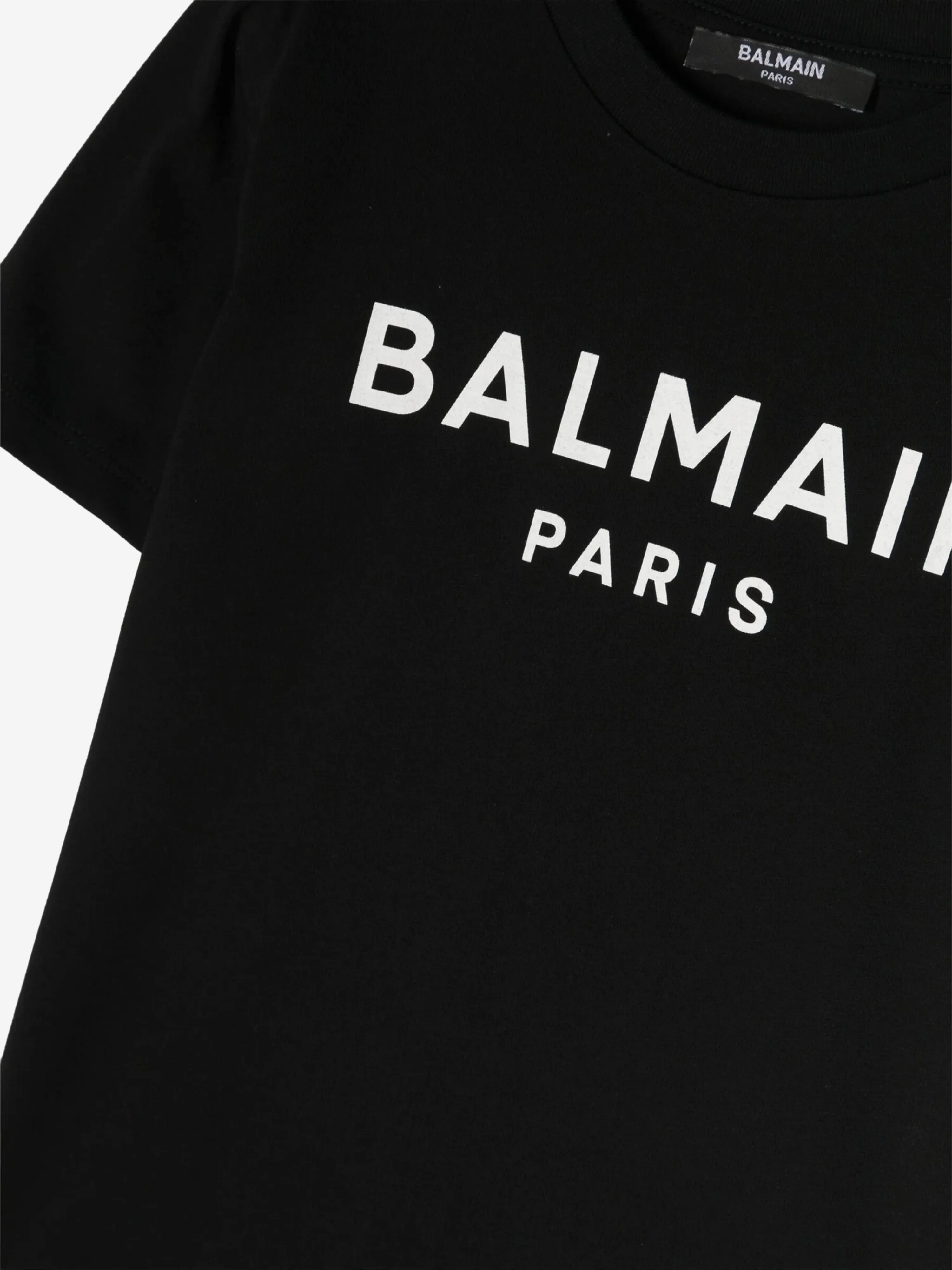 Balmain Kids Logo T-Shirt in Black