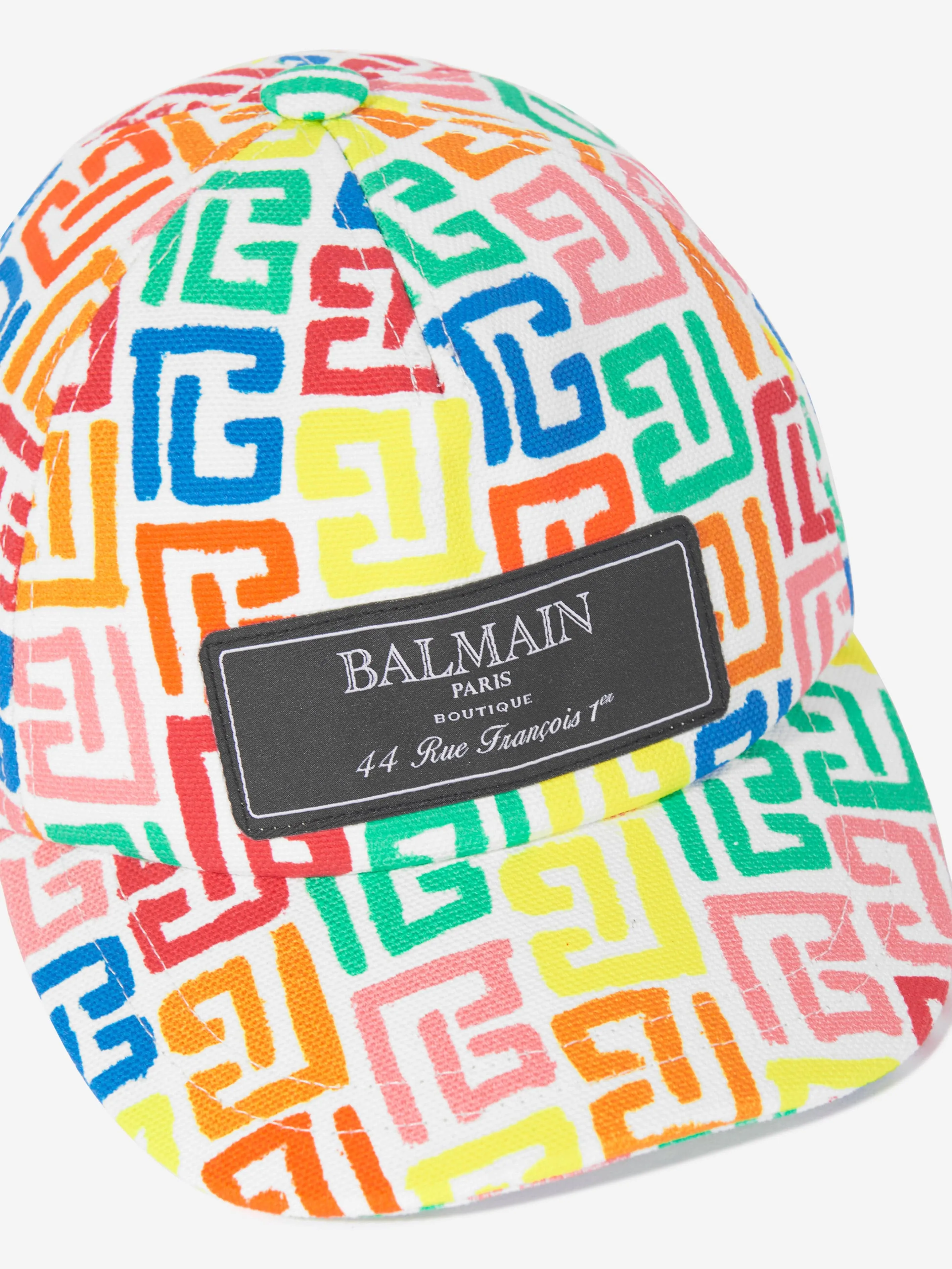 Balmain Kids Monogram Cap in Multicolour
