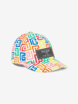 Balmain Kids Monogram Cap in Multicolour