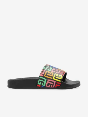 Balmain Kids Monogram Sliders in Multicolour