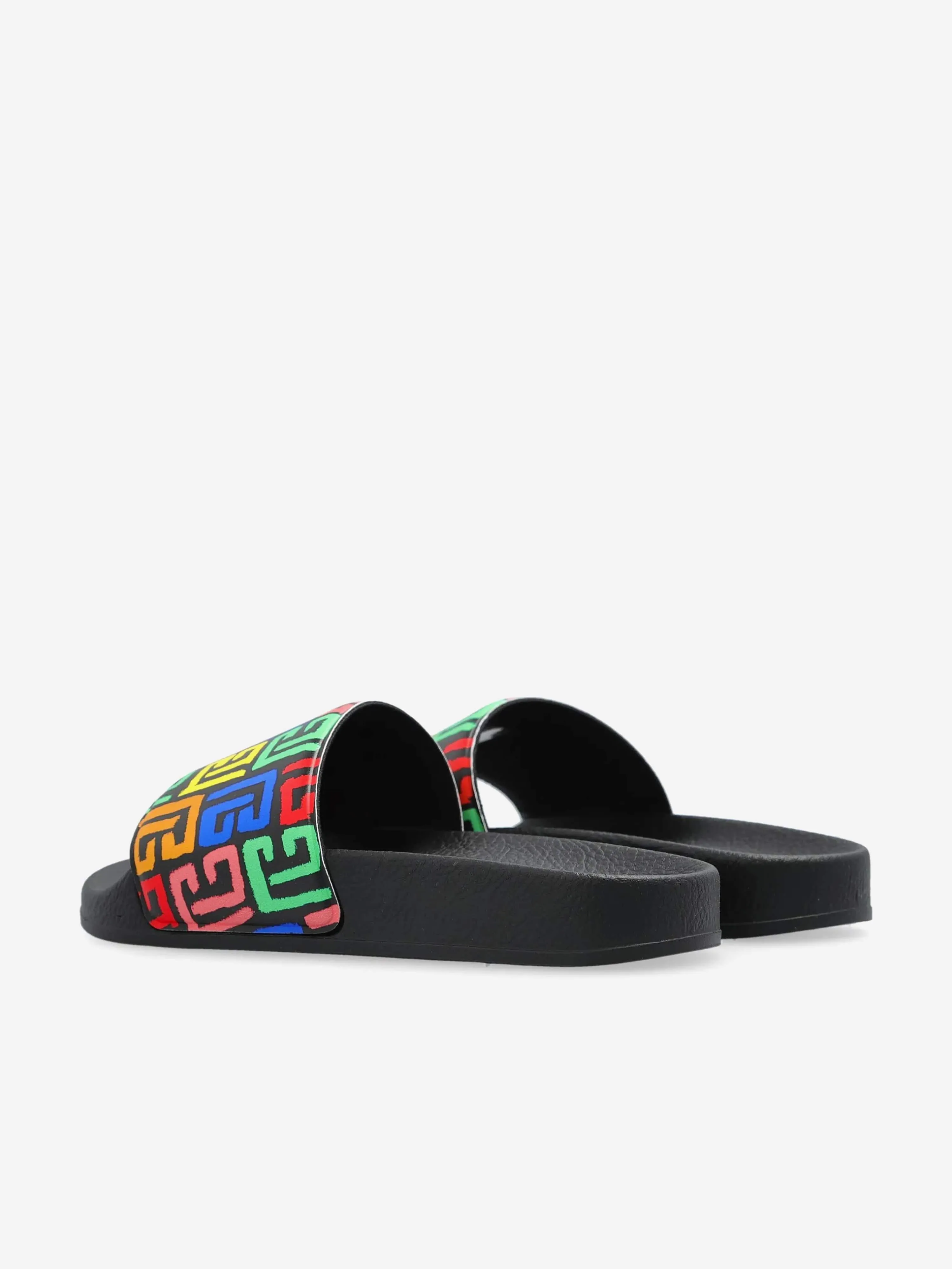 Balmain Kids Monogram Sliders in Multicolour