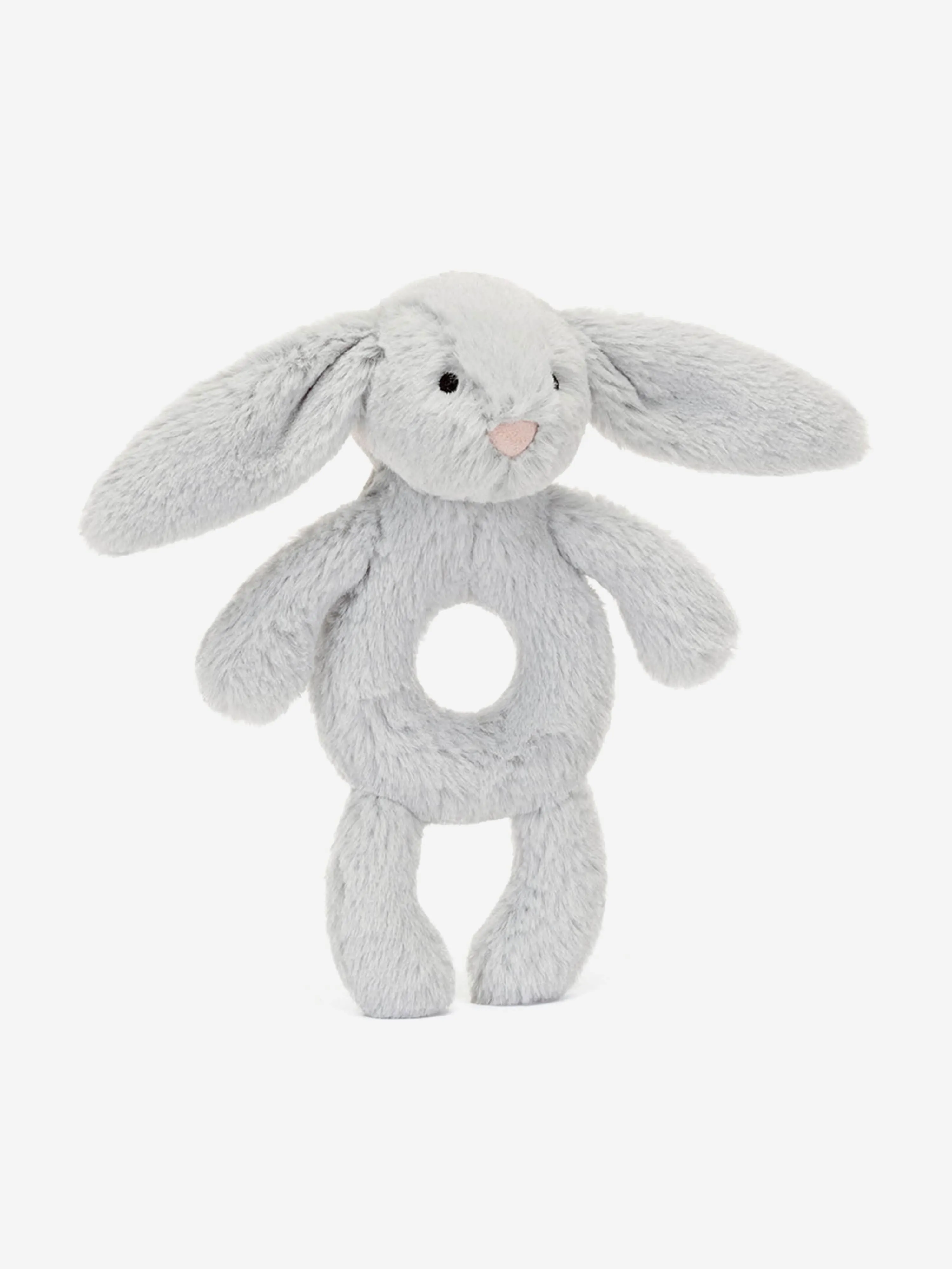 Bashful Silver Bunny Ring Rattle in Silver (18cm)