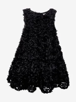 BCBG Girls Tulle Rose Dress in Black