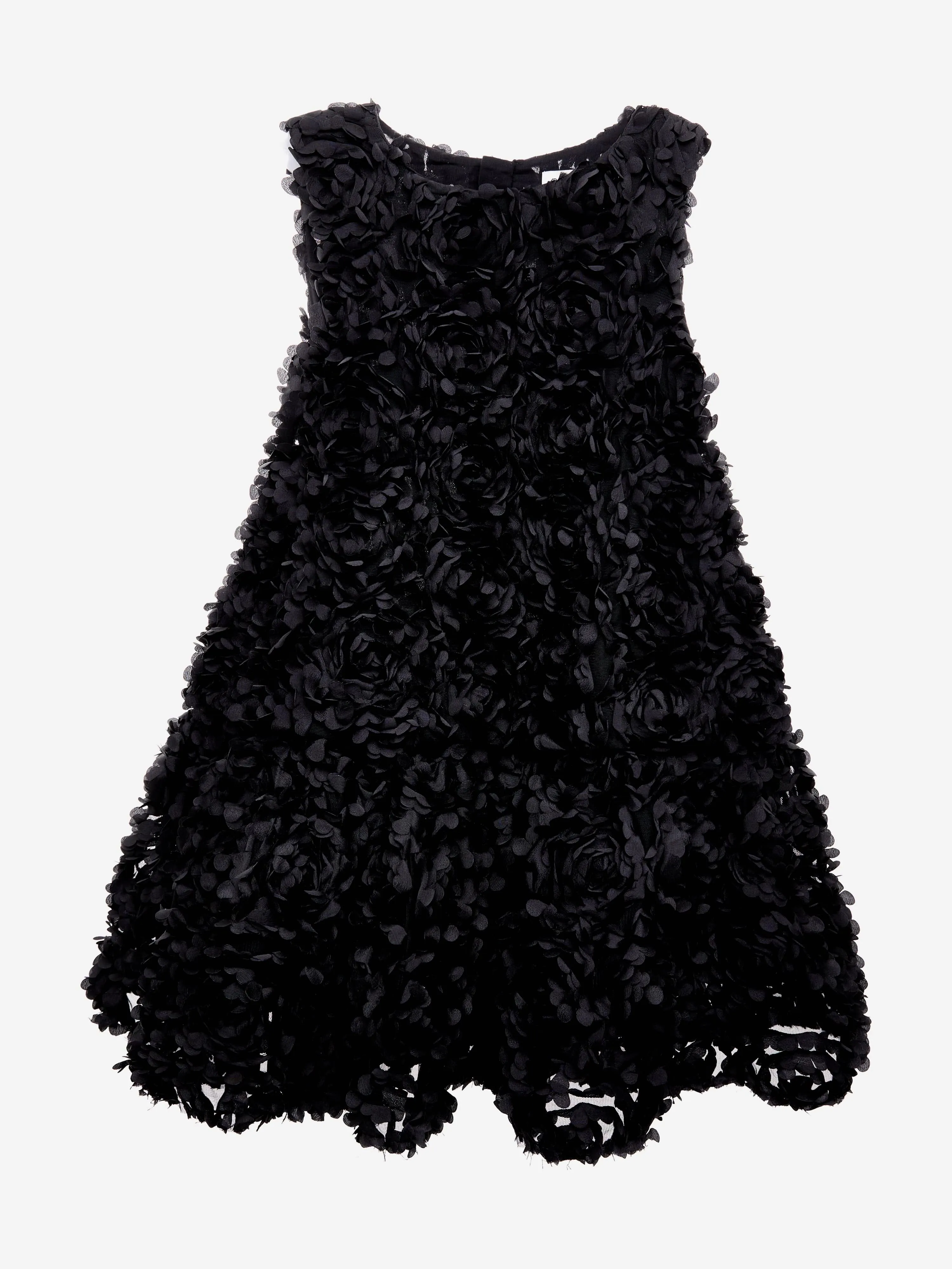 BCBG Girls Tulle Rose Dress in Black