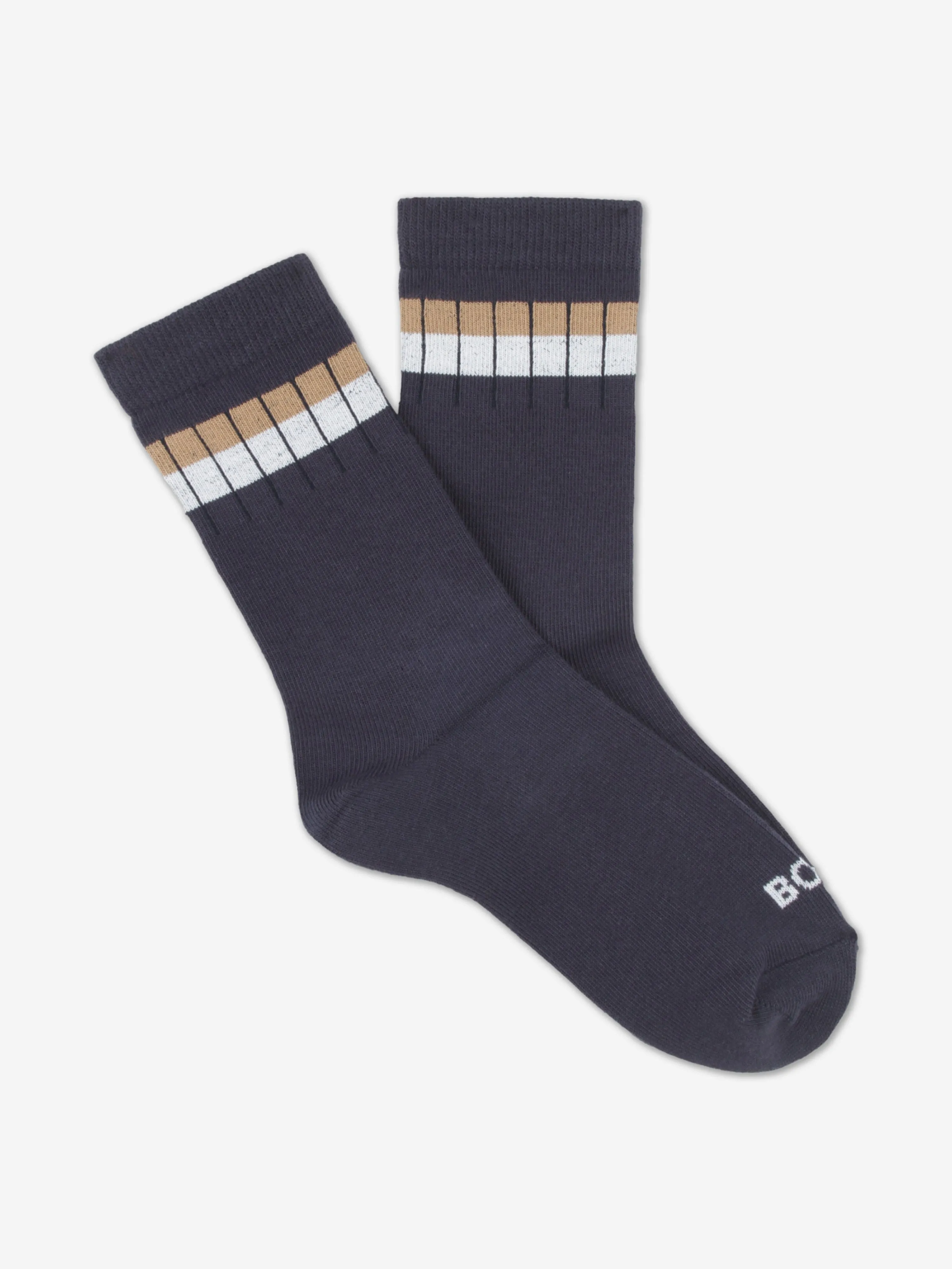 BOSS Boys Branded Socks Set (2 Pairs) in Navy