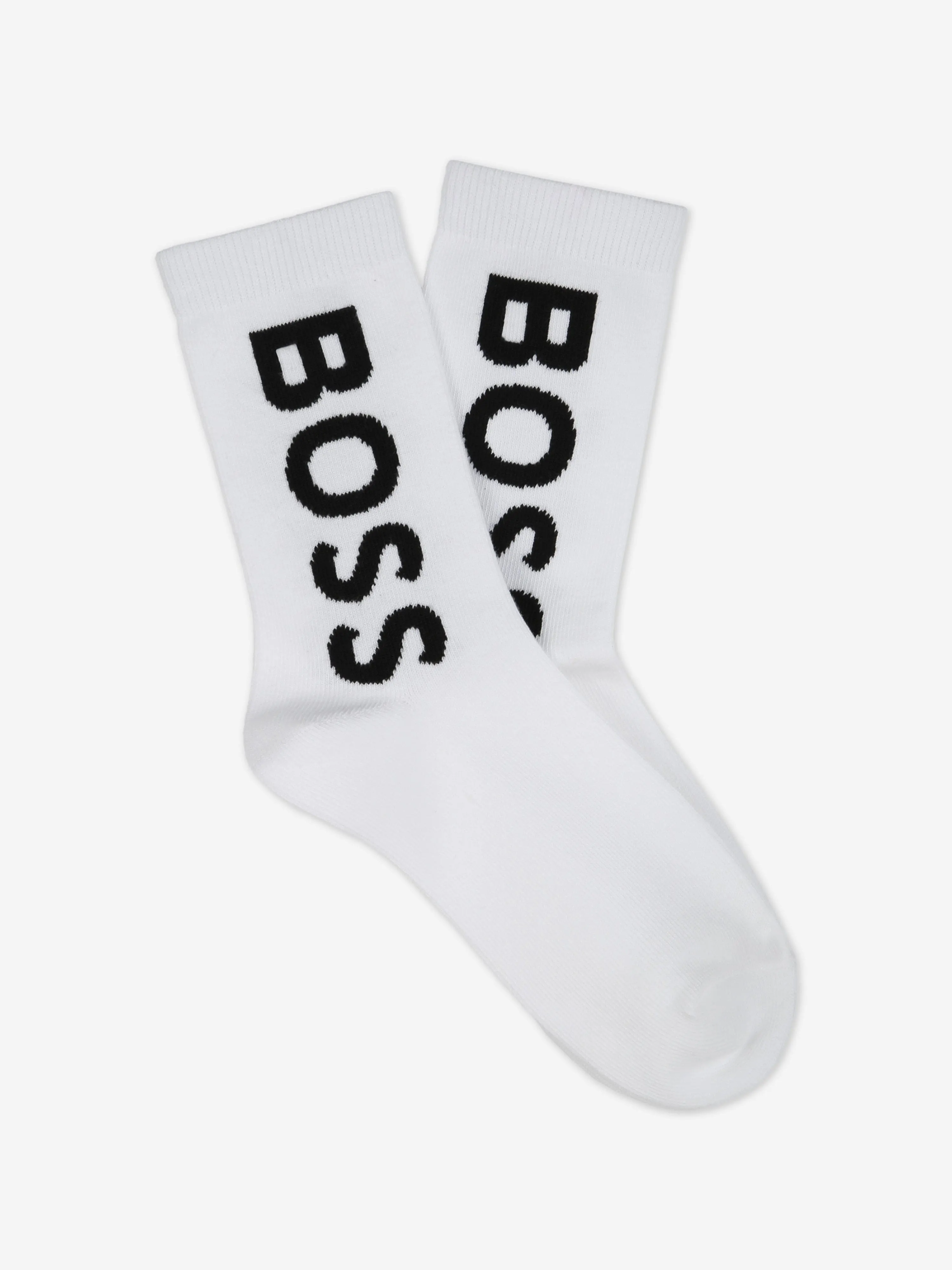 BOSS Boys Branded Socks Set (2 Pairs) in White