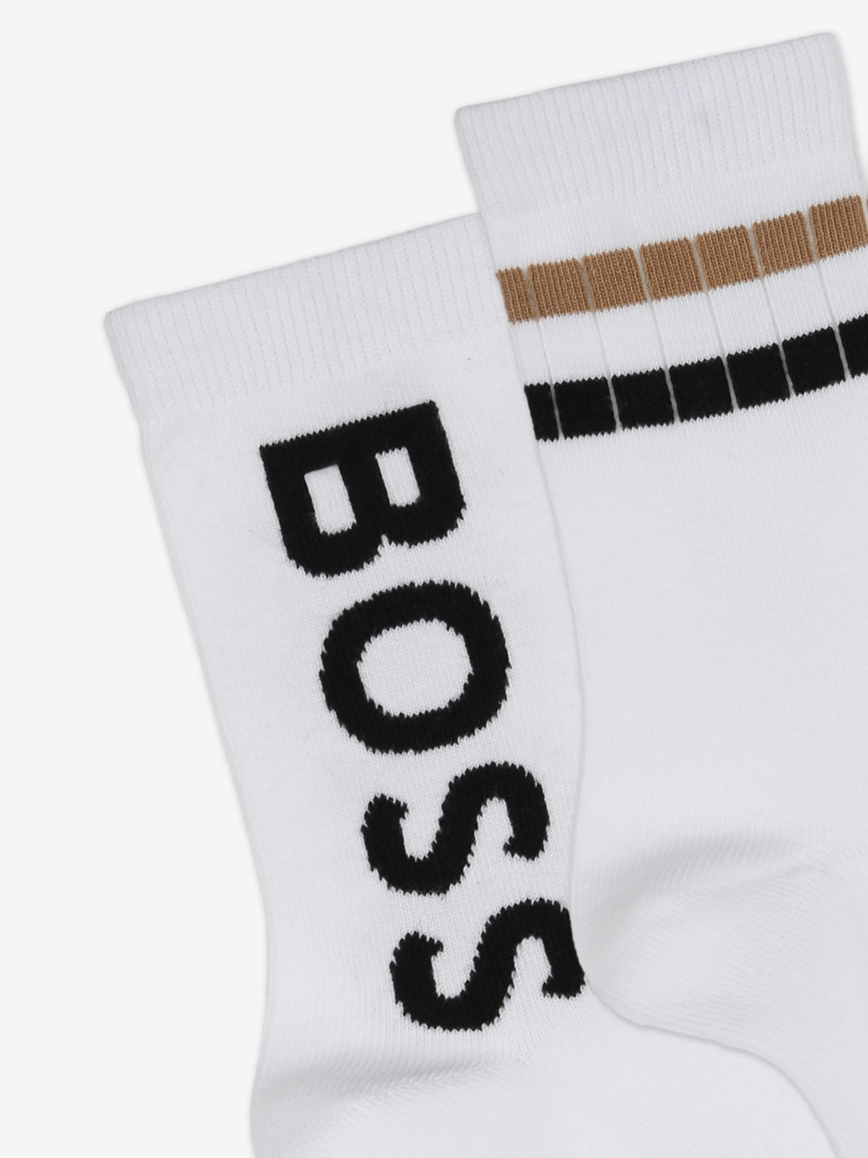 BOSS Boys Branded Socks Set (2 Pairs) in White