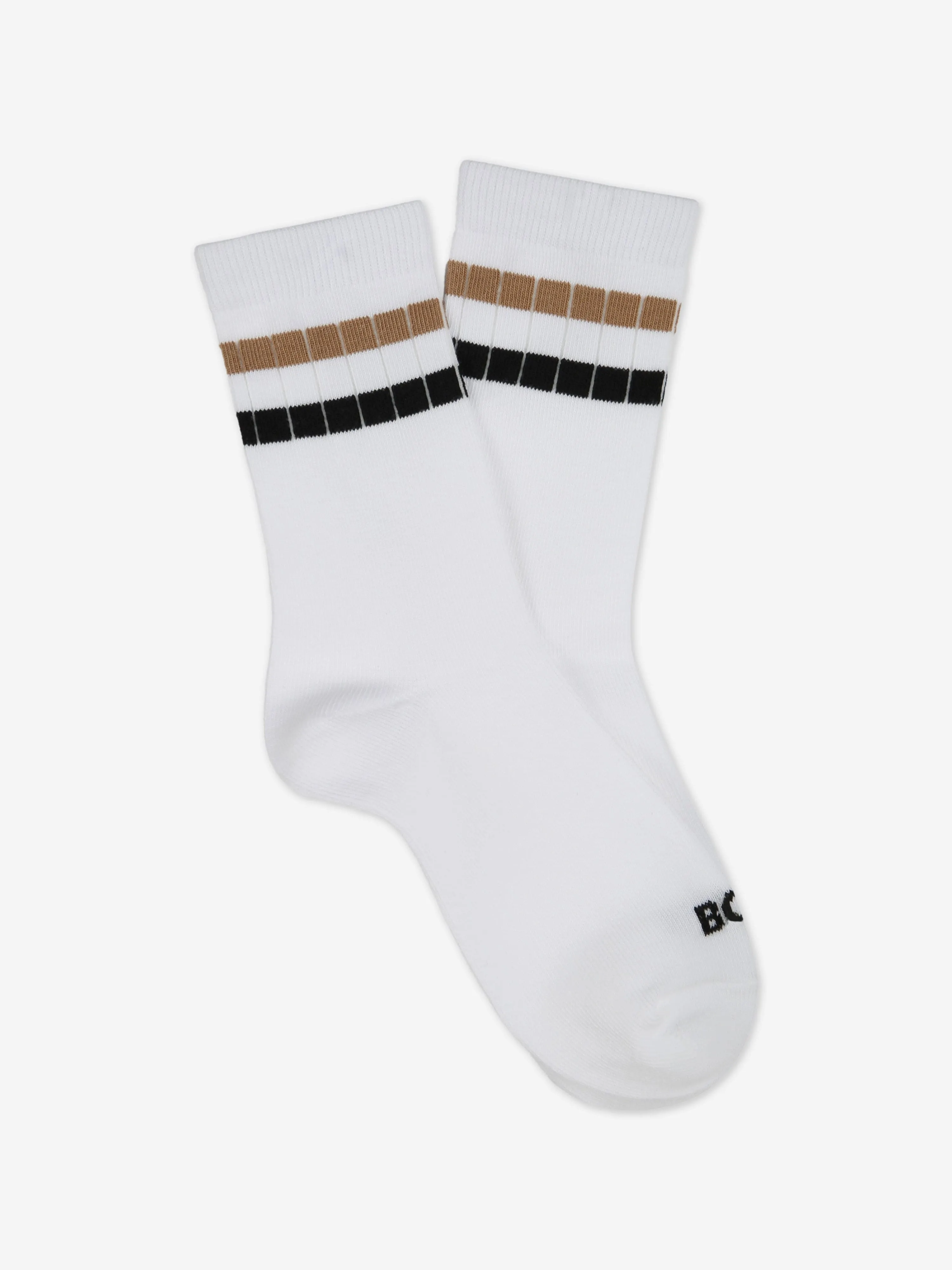 BOSS Boys Branded Socks Set (2 Pairs) in White