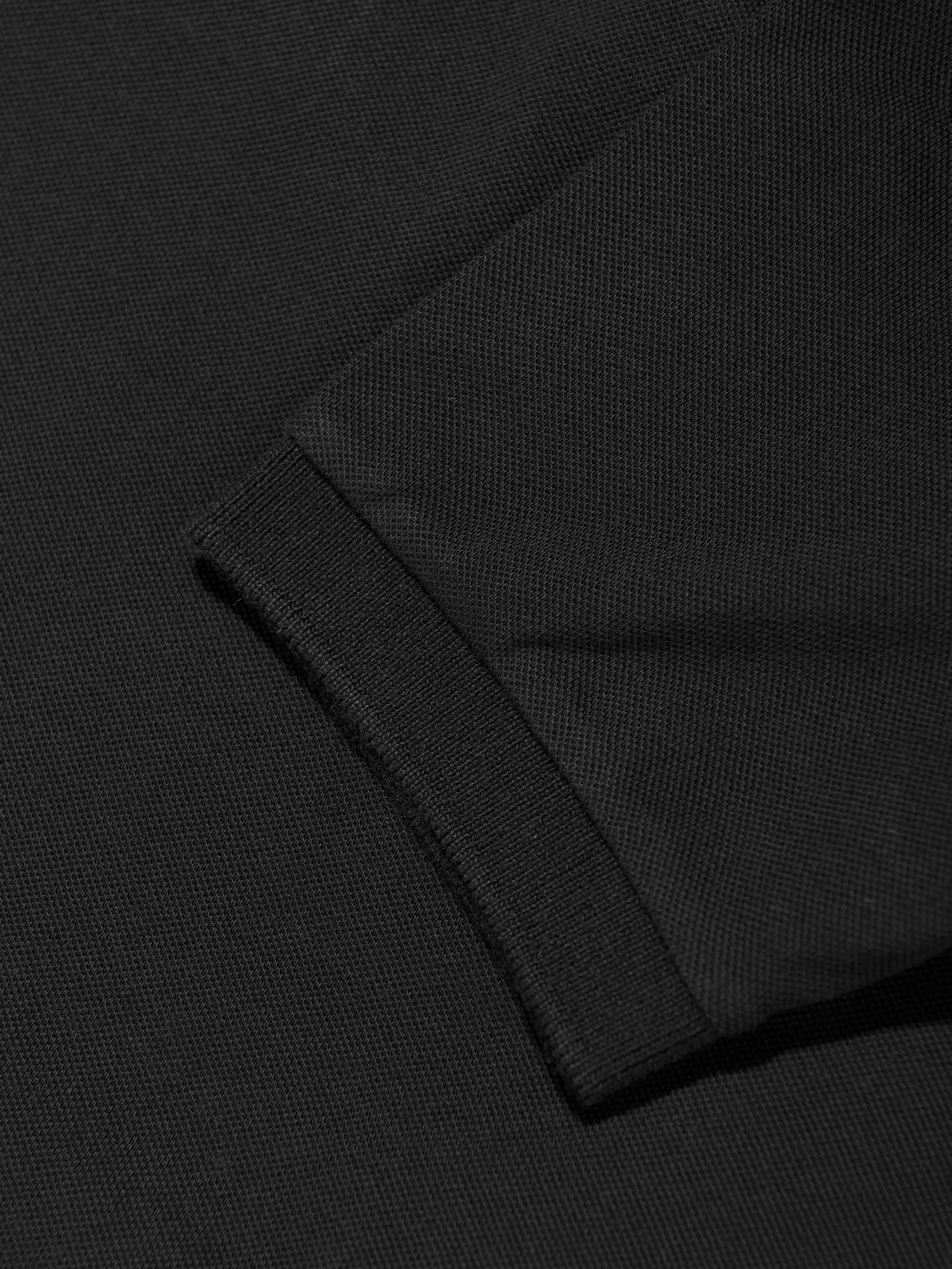 Boys Compass Logo Polo Shirt in Black
