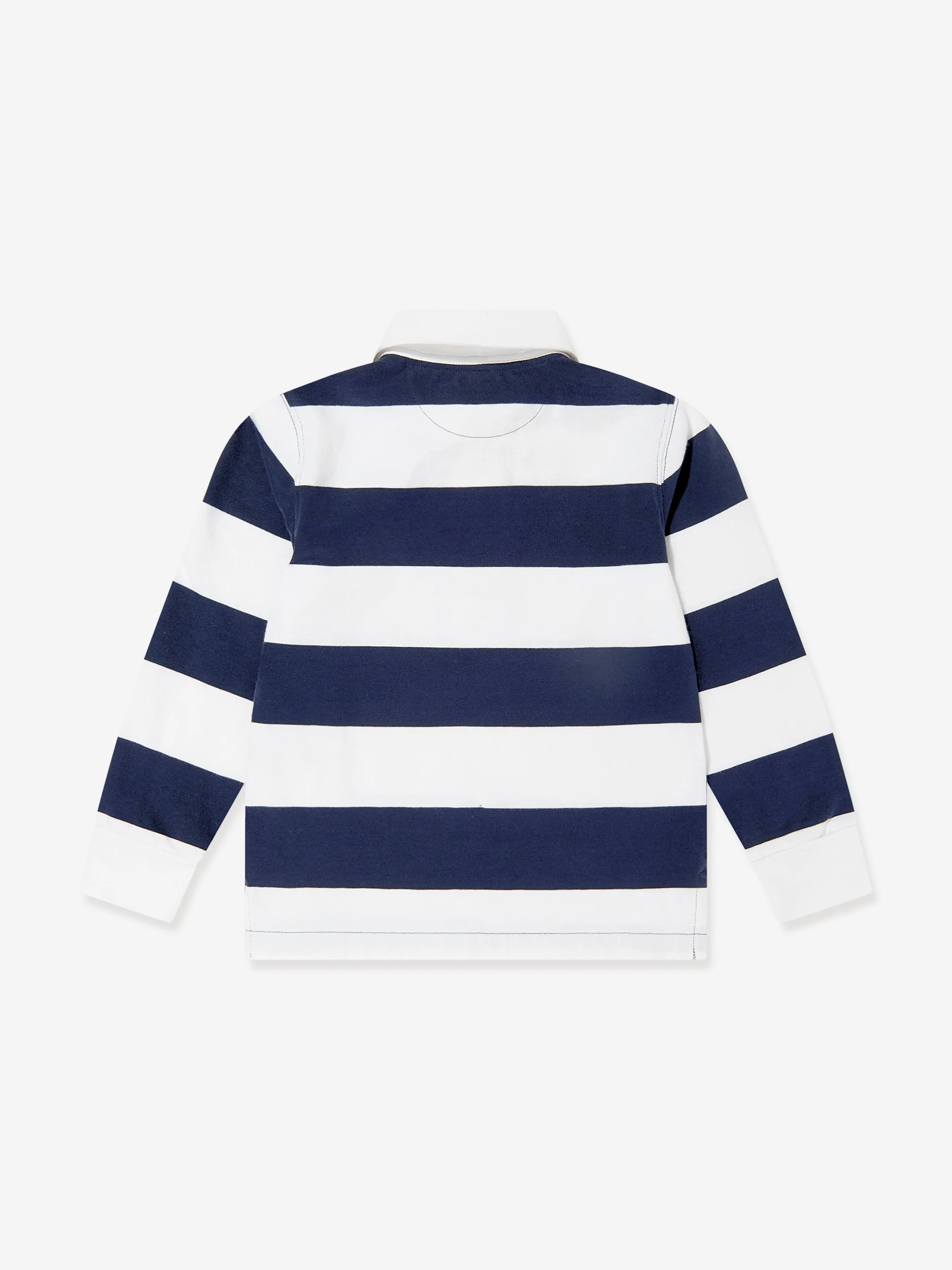 Boys Striped Jersey Rugby Shirt in Navy
