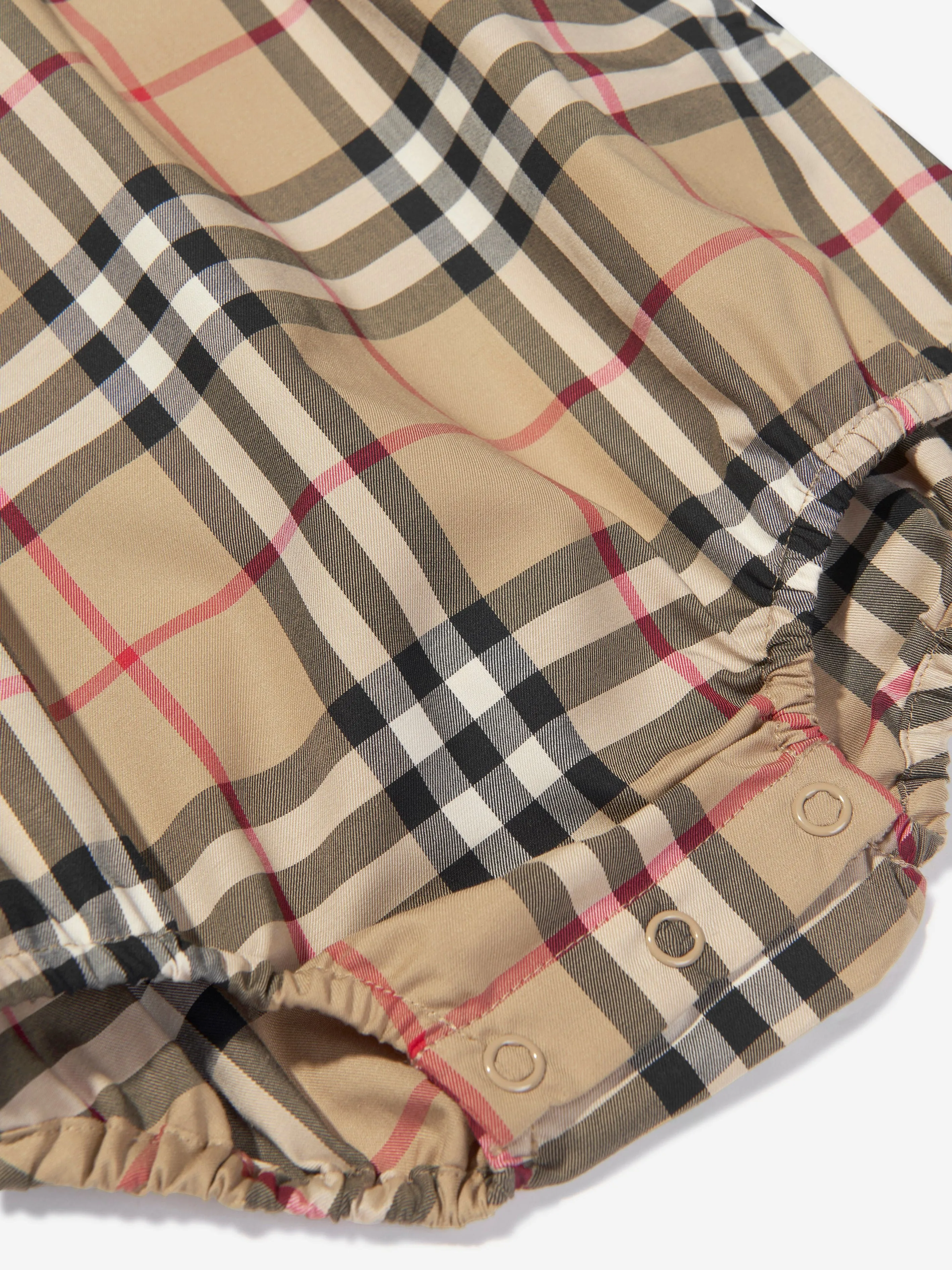 Burberry Baby Odessa Bodysuit in Archive Beige Check