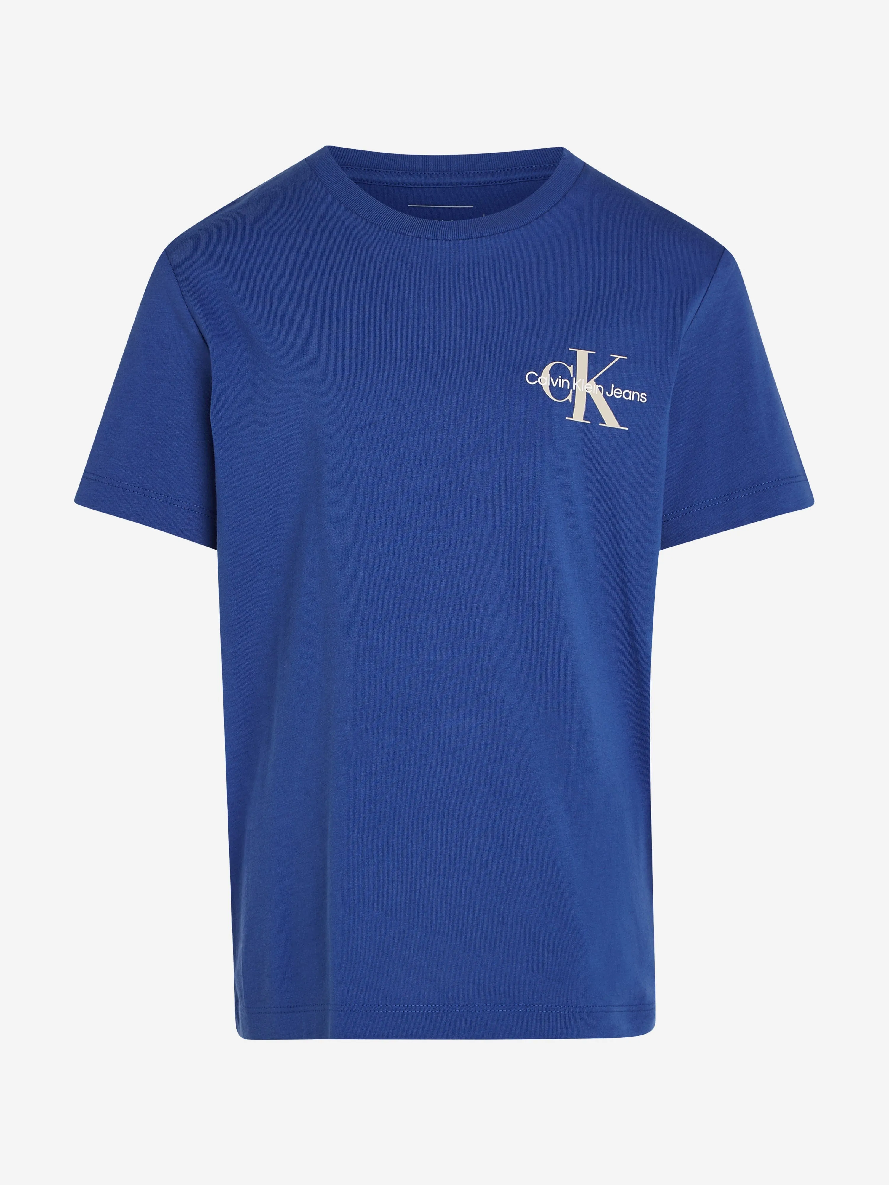 Calvin Klein Kids Chest Monogram T-Shirt in Blue