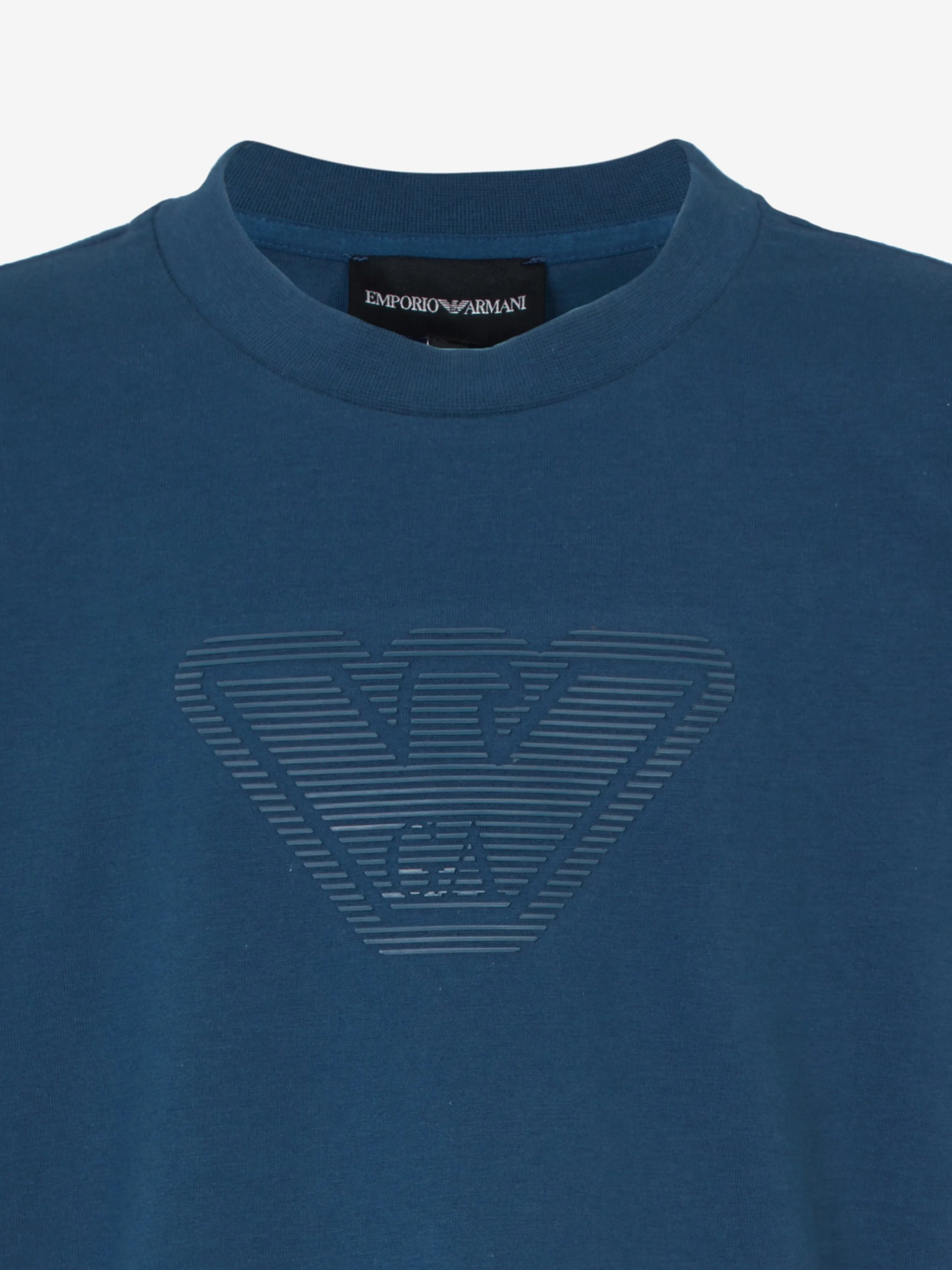Emporio Armani Boys Logo T-Shirt in Blue