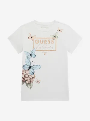 Girls Butterfly T-Shirt in White