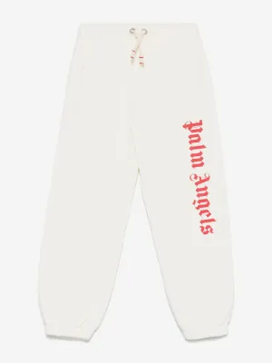 Girls Classic Overlogo Joggers in Ivory