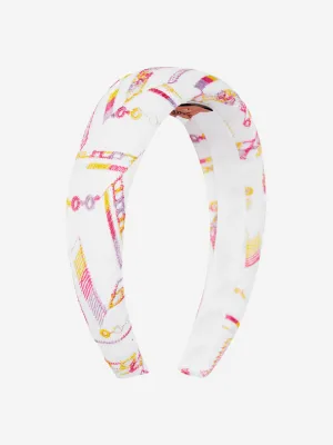 Girls Cotton Headband in White