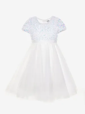 Girls Diamond Dazzle Dress in Blue