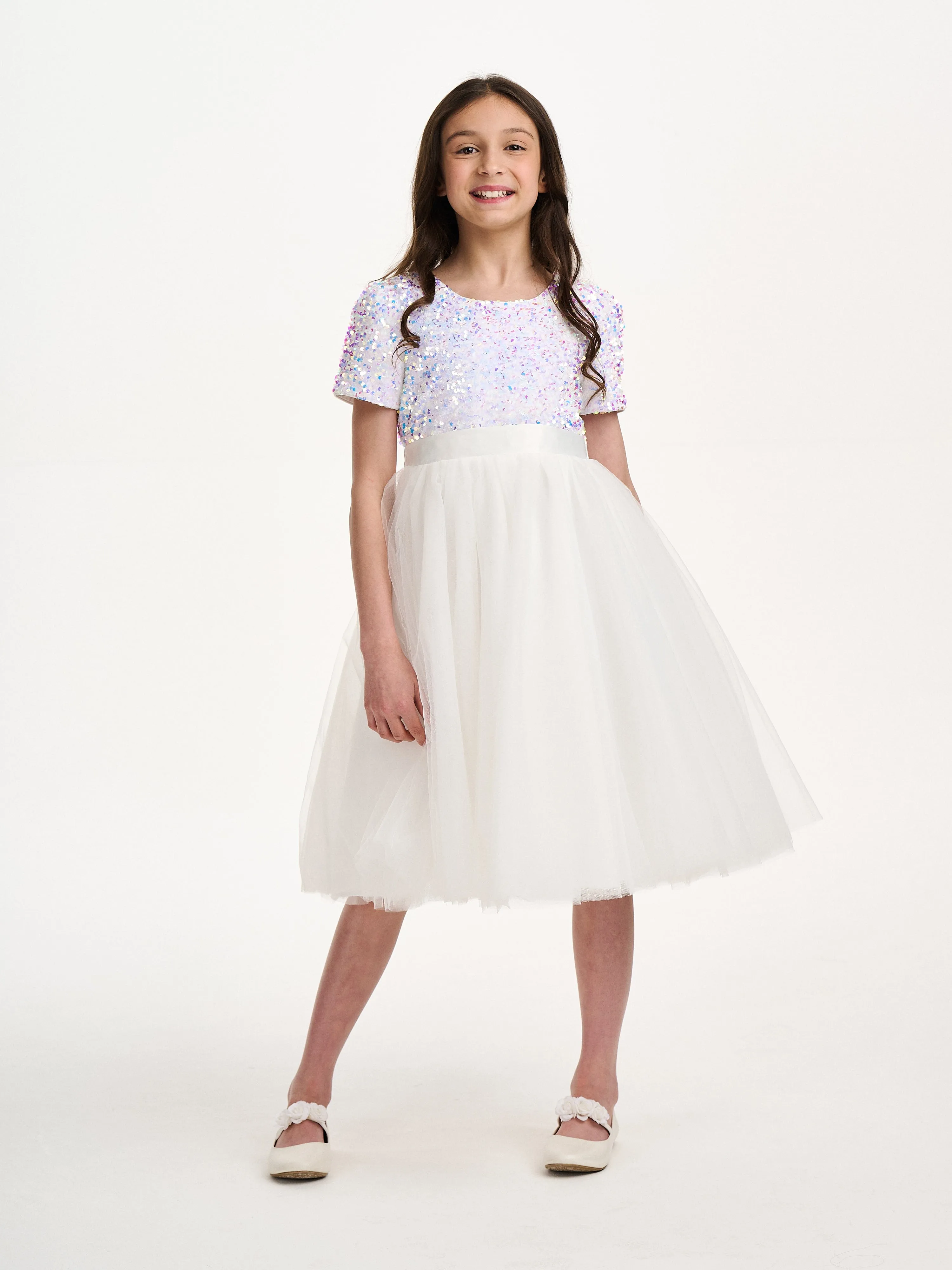 Girls Diamond Dazzle Dress in Blue
