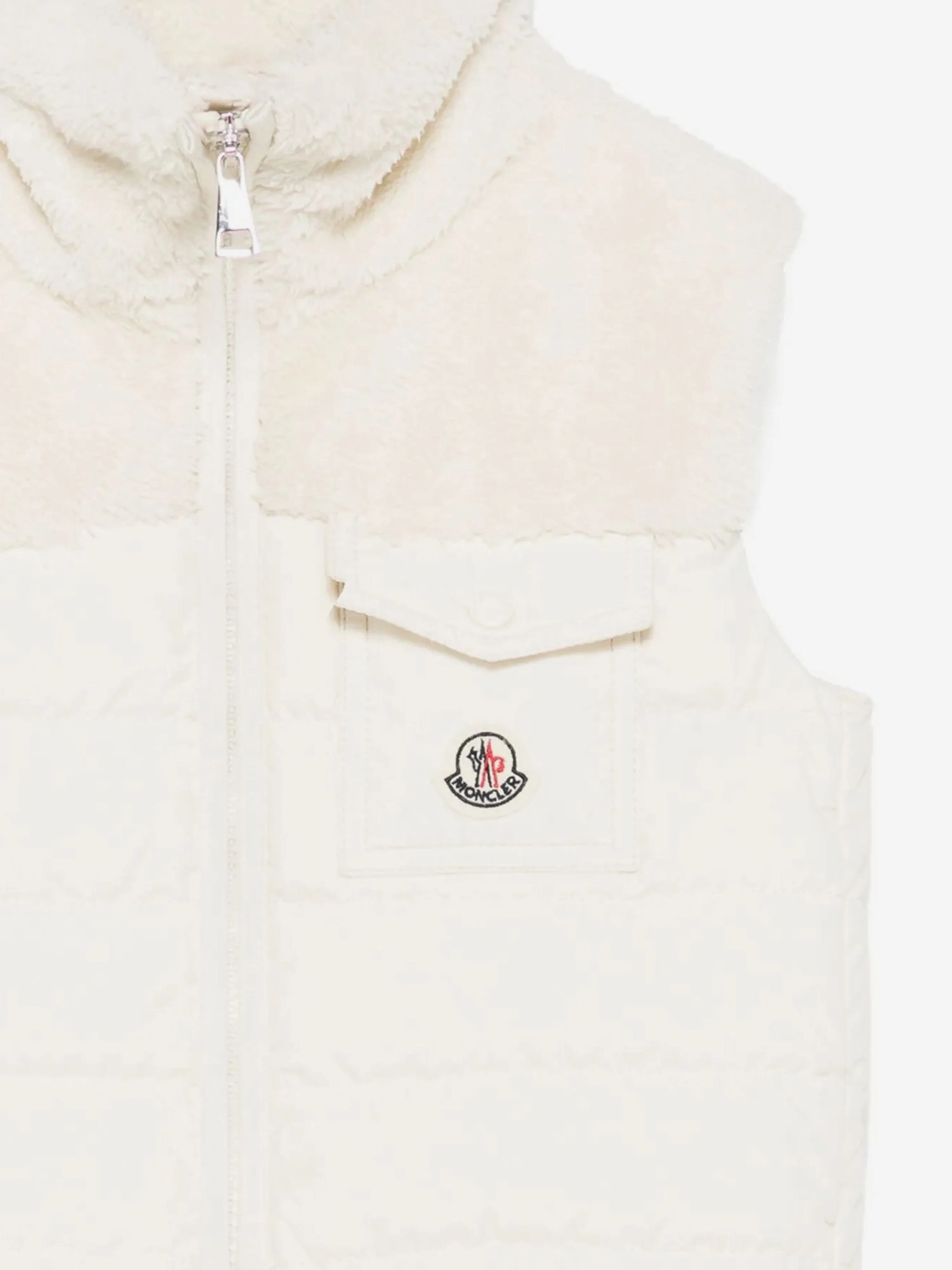 Girls Down Padded Jeromy Gilet in Ivory