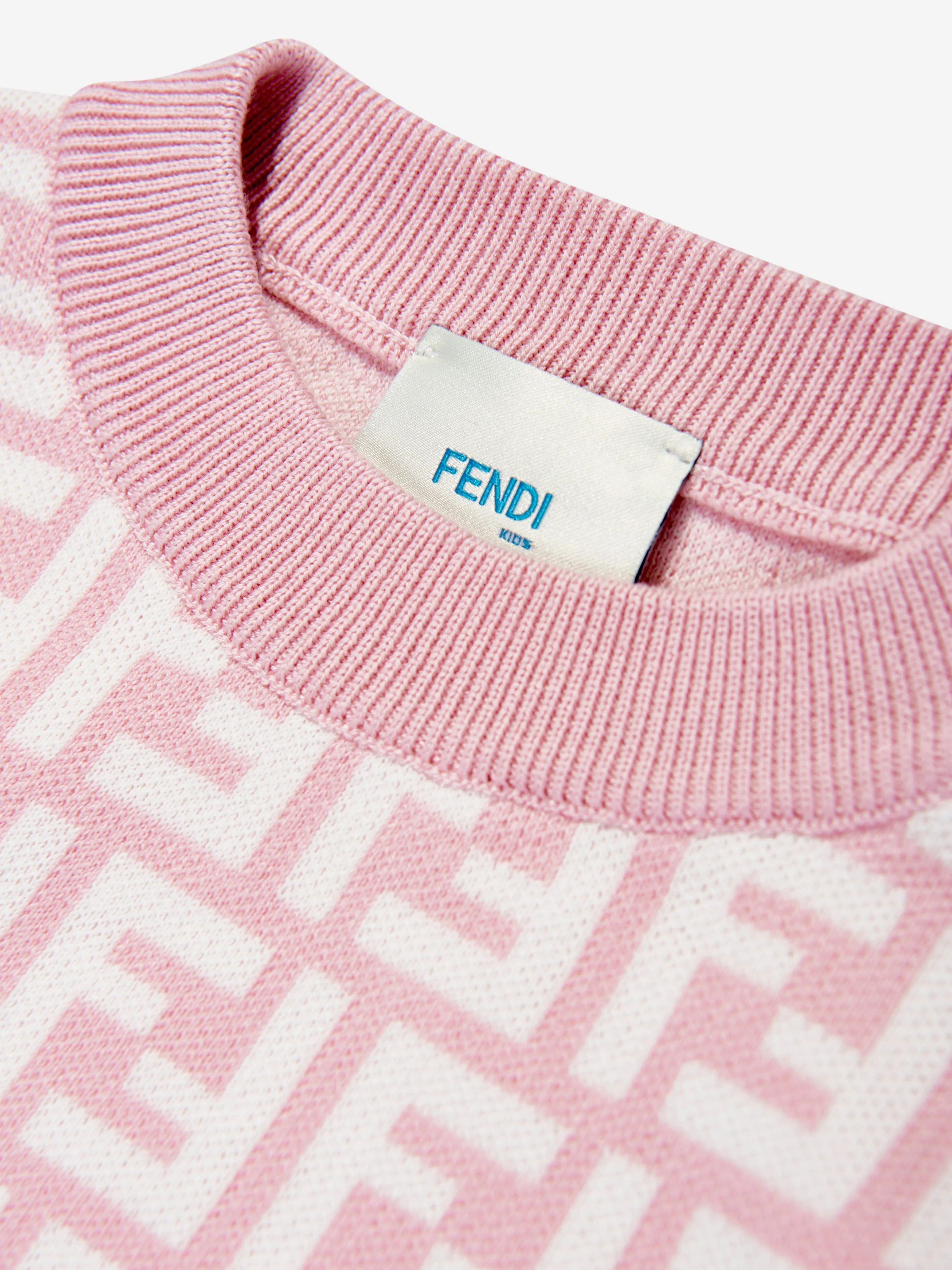 Girls FF Logo Sweater Vest in Pink