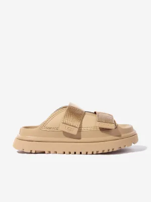 Girls GoldenGlow Slide in Brown