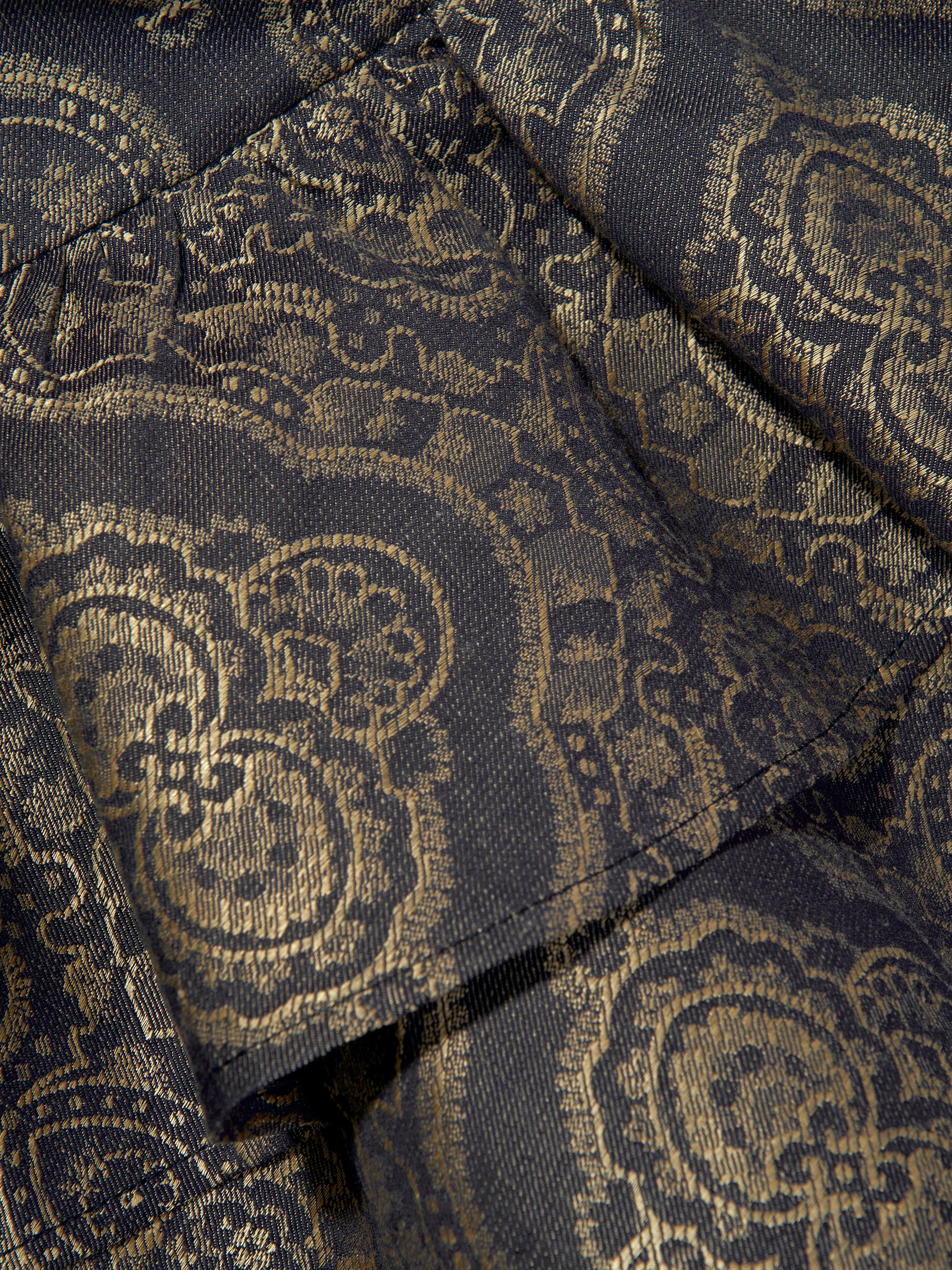 Girls Jacquard Ruffle Skirt in Navy
