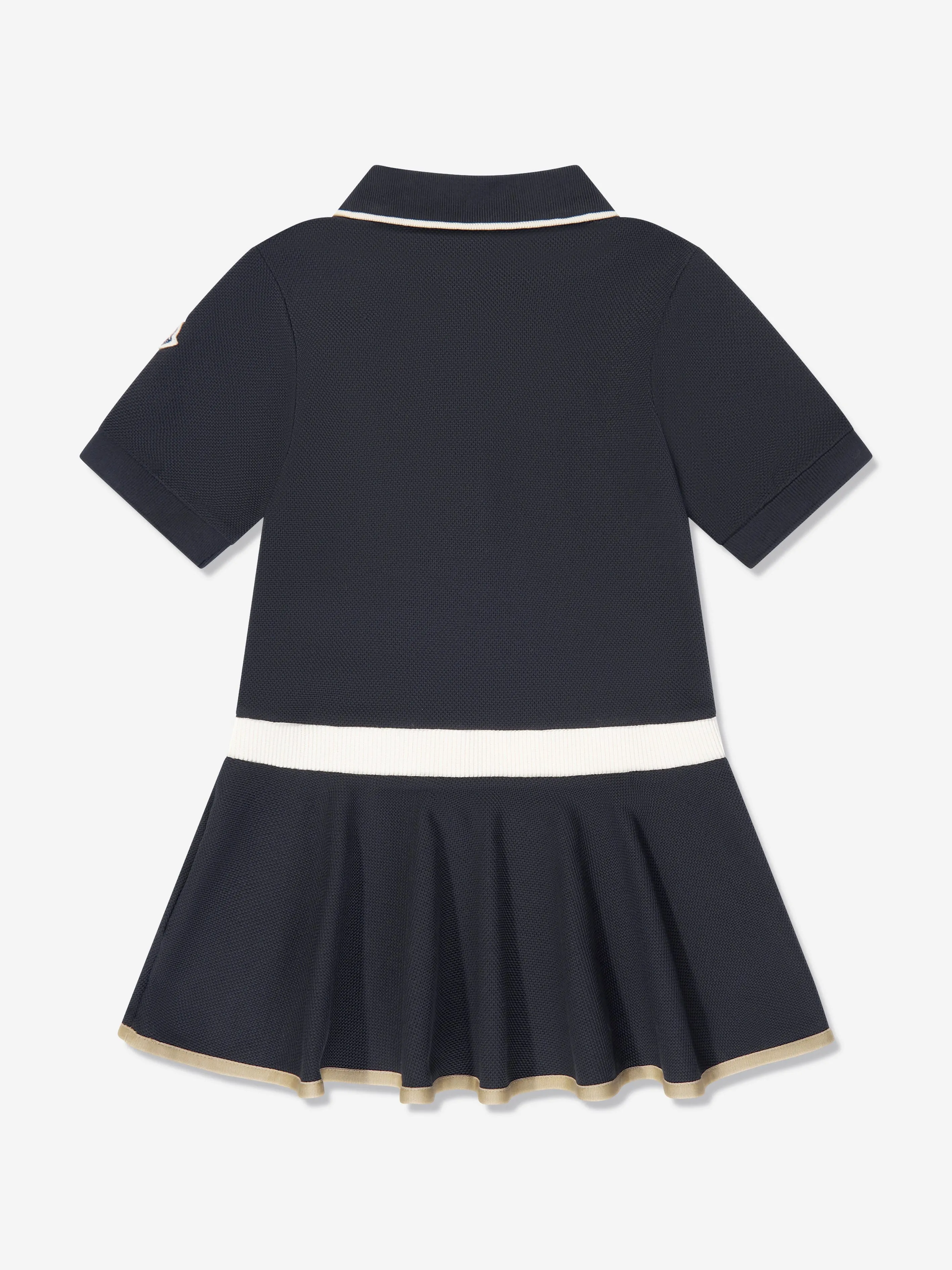 Girls Logo Polo Dress in Navy