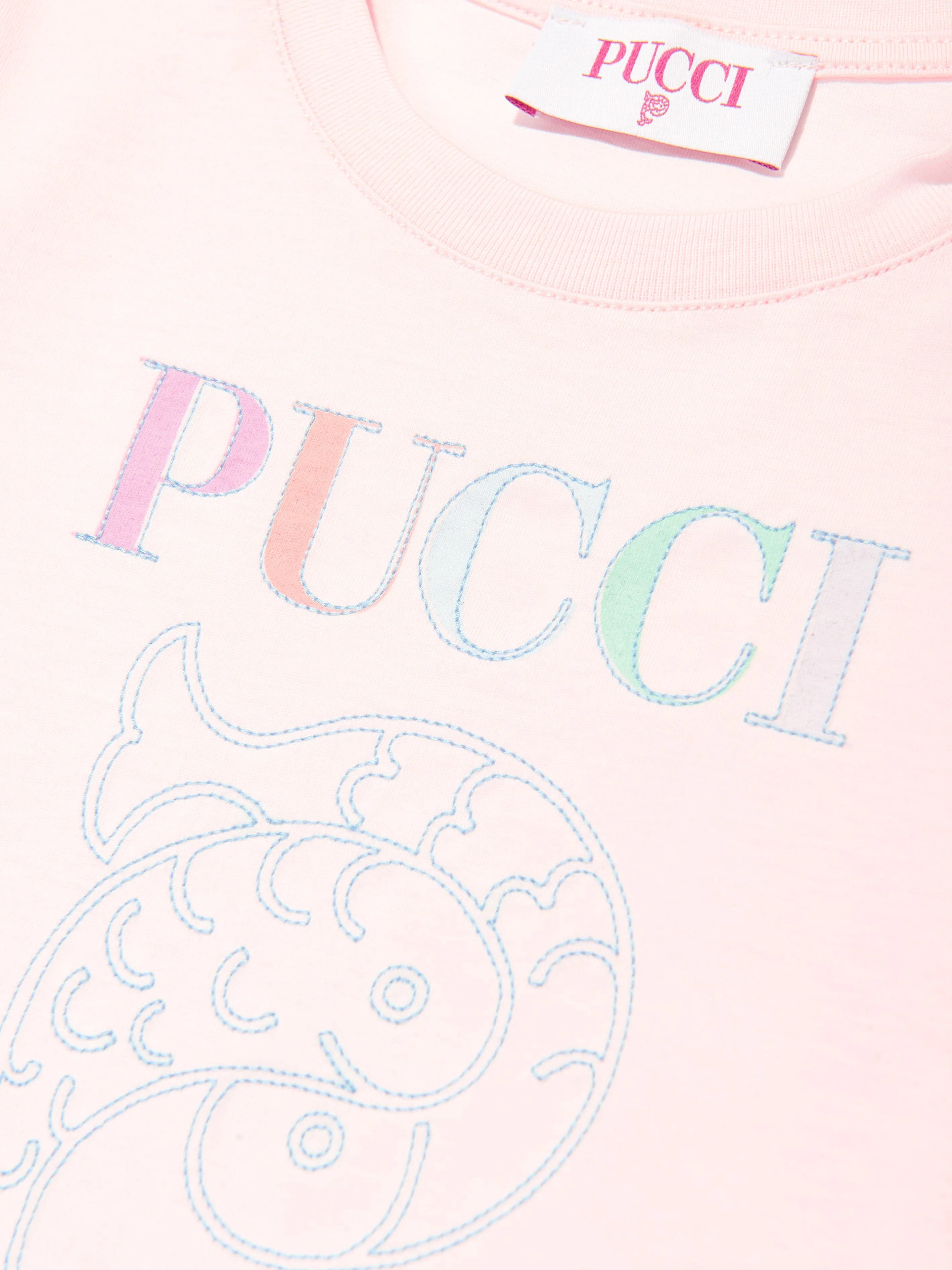 Girls Logo Print T-Shirt in Pink
