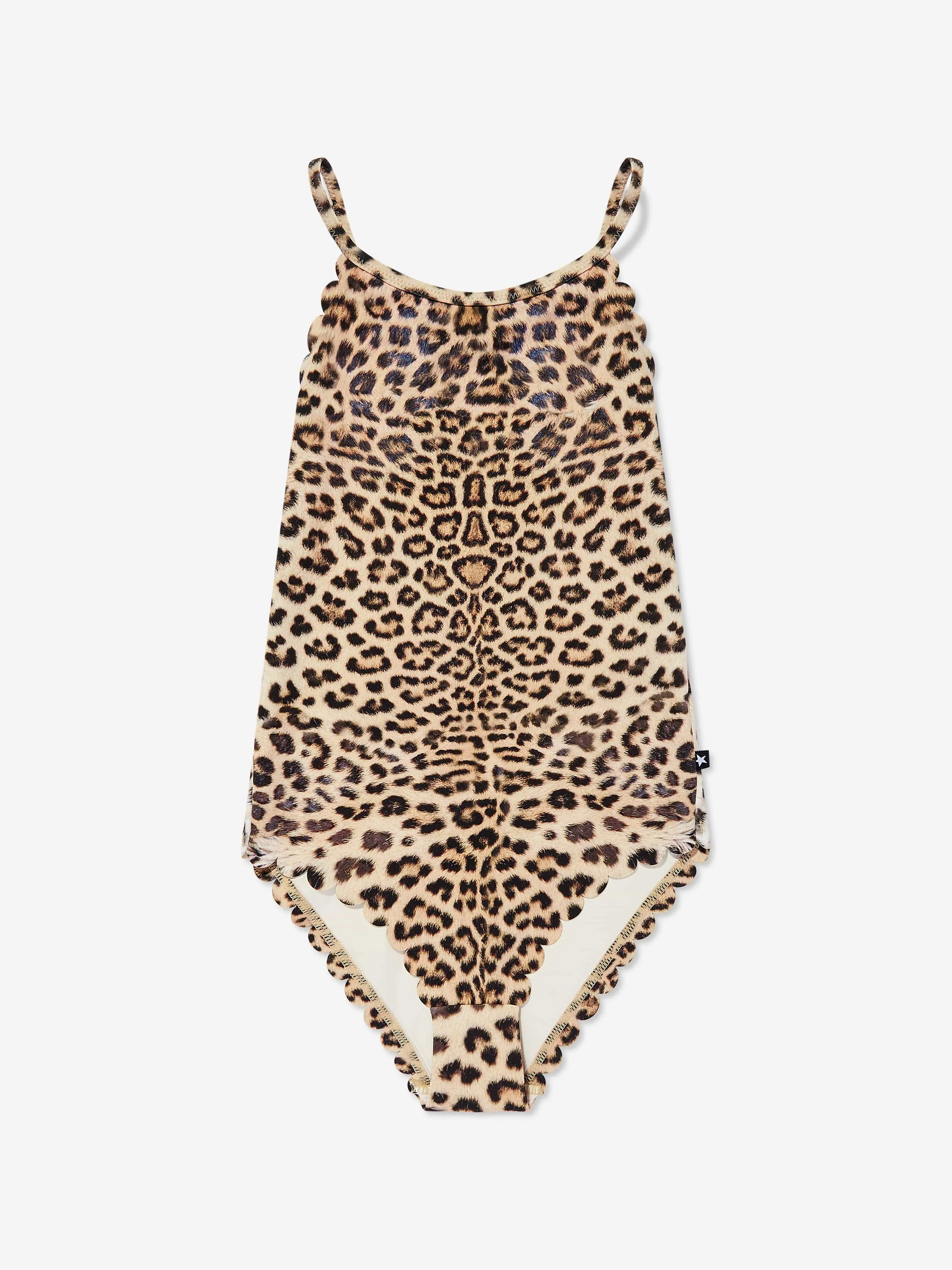 Girls Noelle Leopard Swimsuit in Brown (UPF50 )