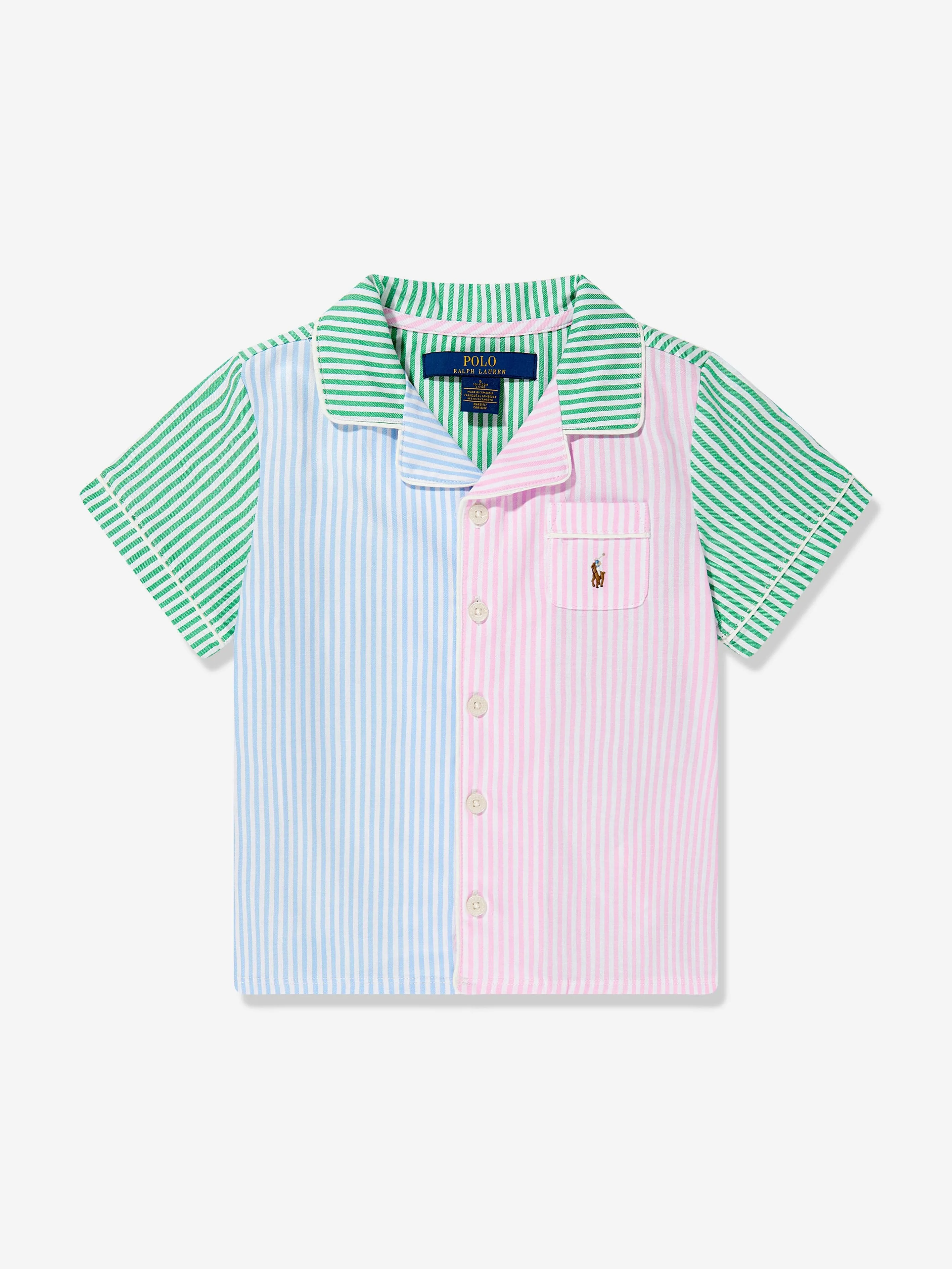 Girls Oxford Short Pyjama Set in Multicolour