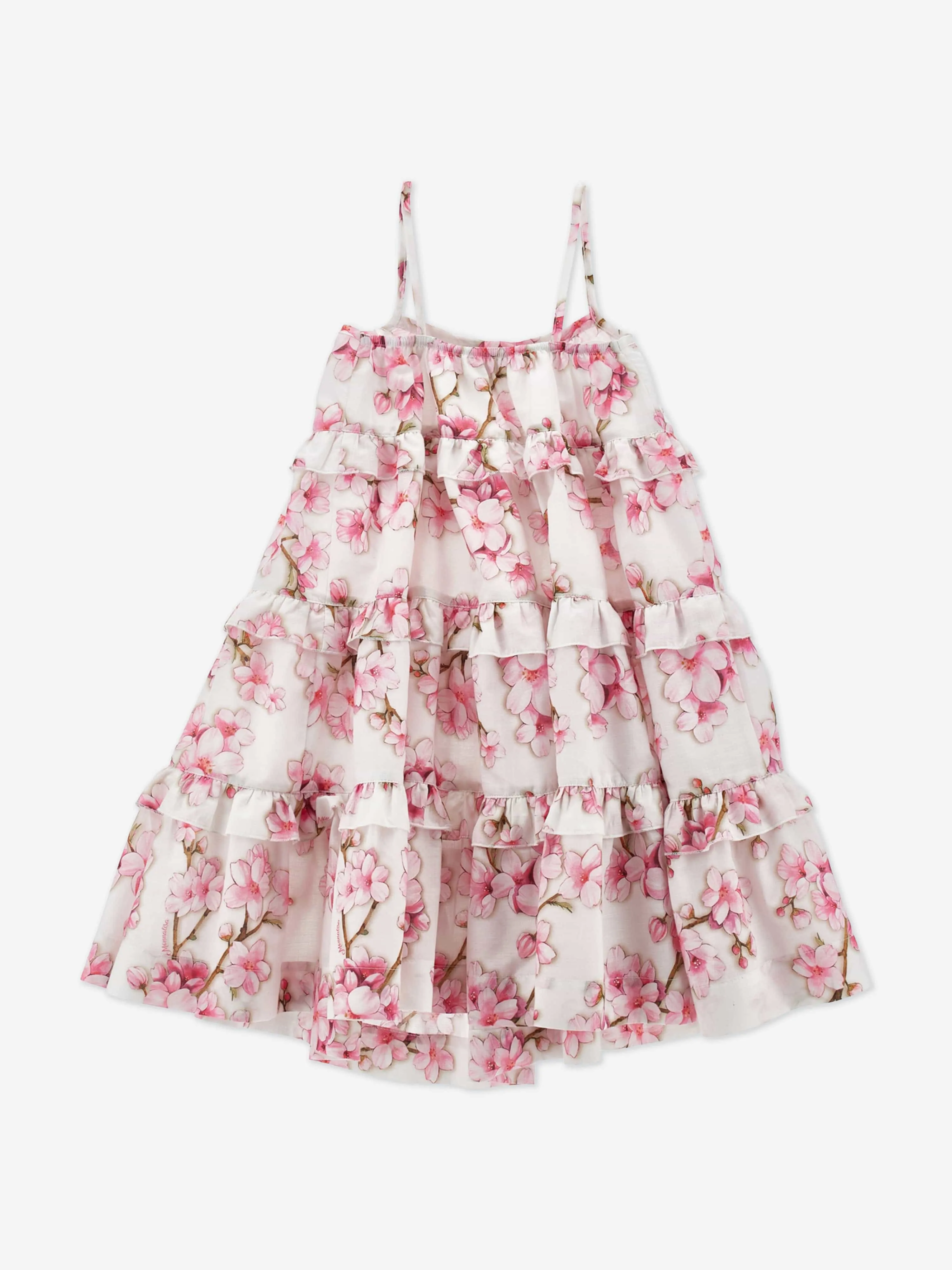 Girls Peach Blossom Sun Dress in White