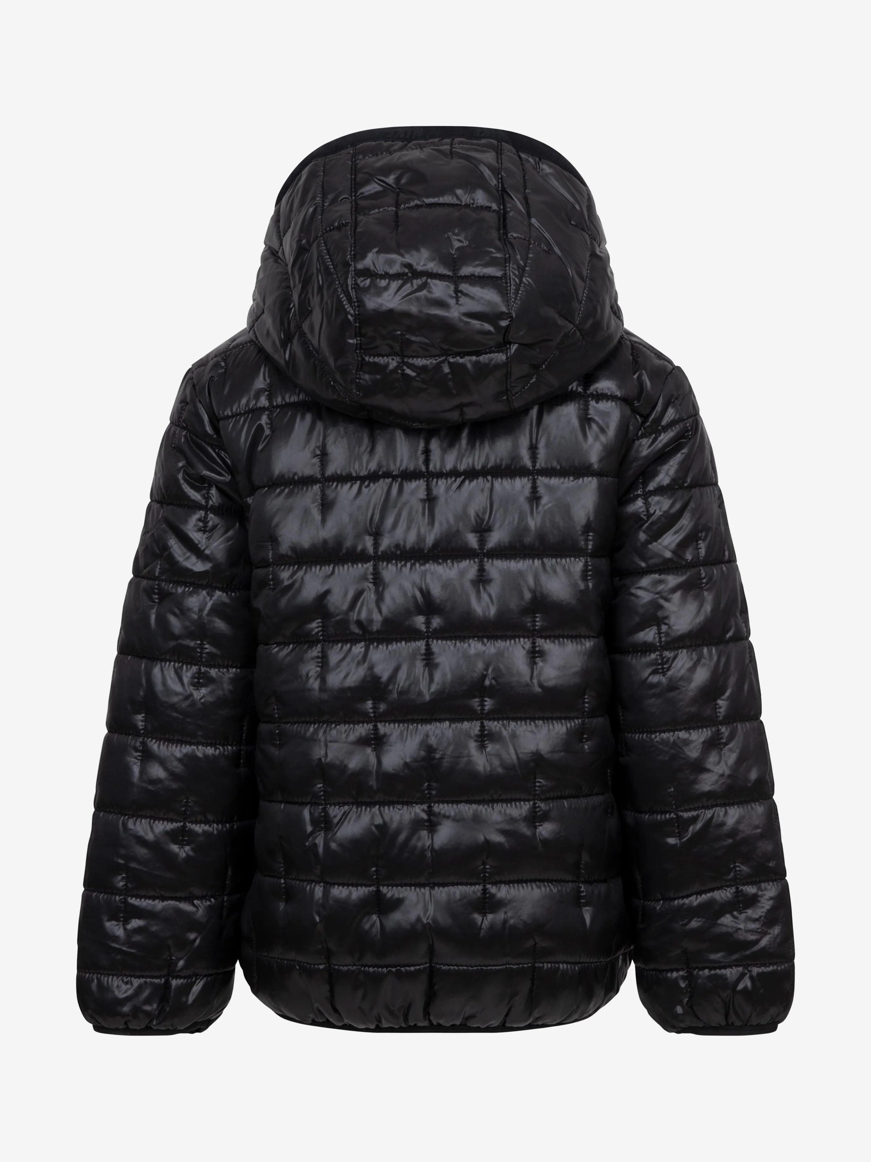Girls Positive Quilted Jacket in Black