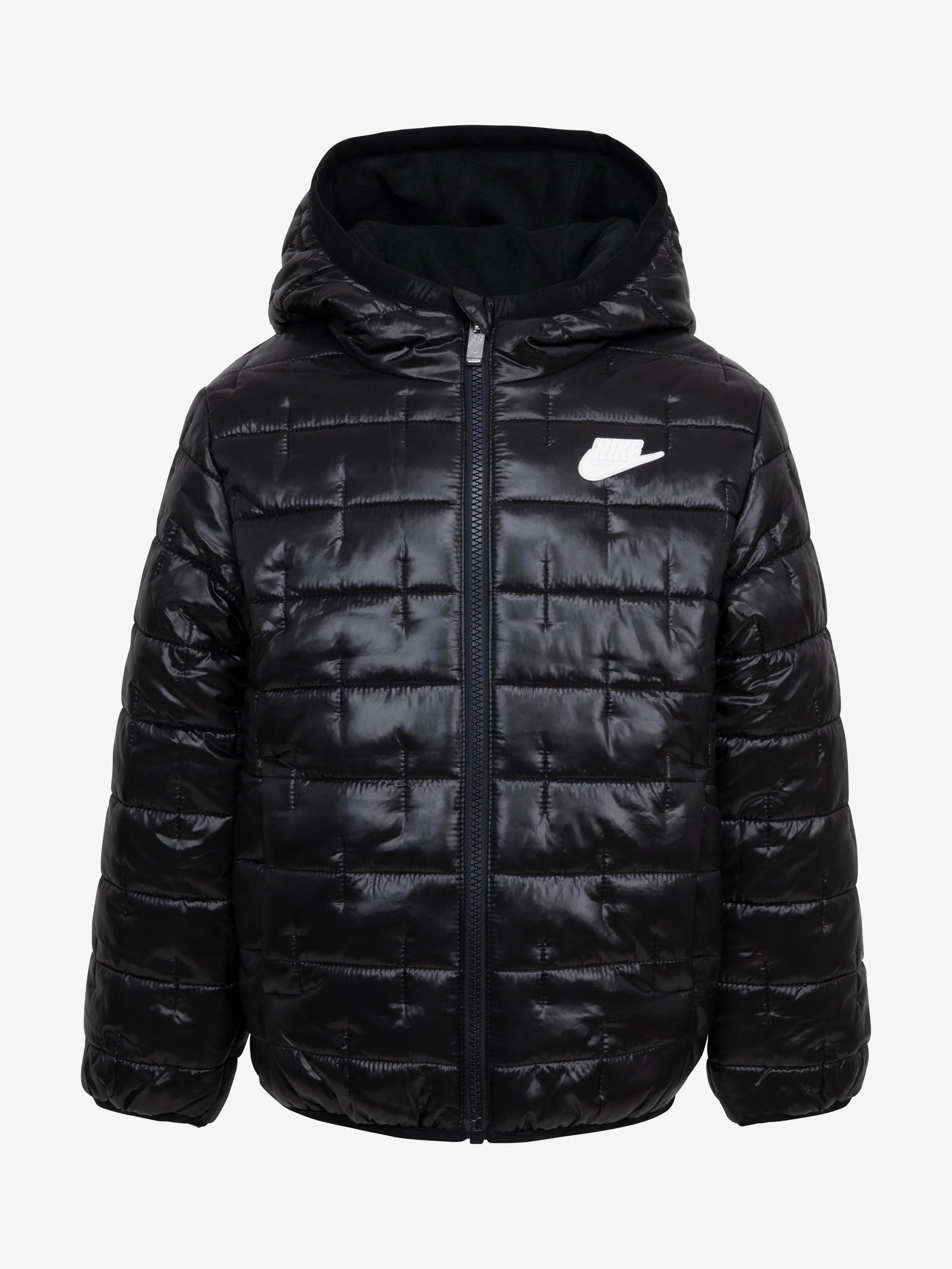 Girls Positive Quilted Jacket in Black