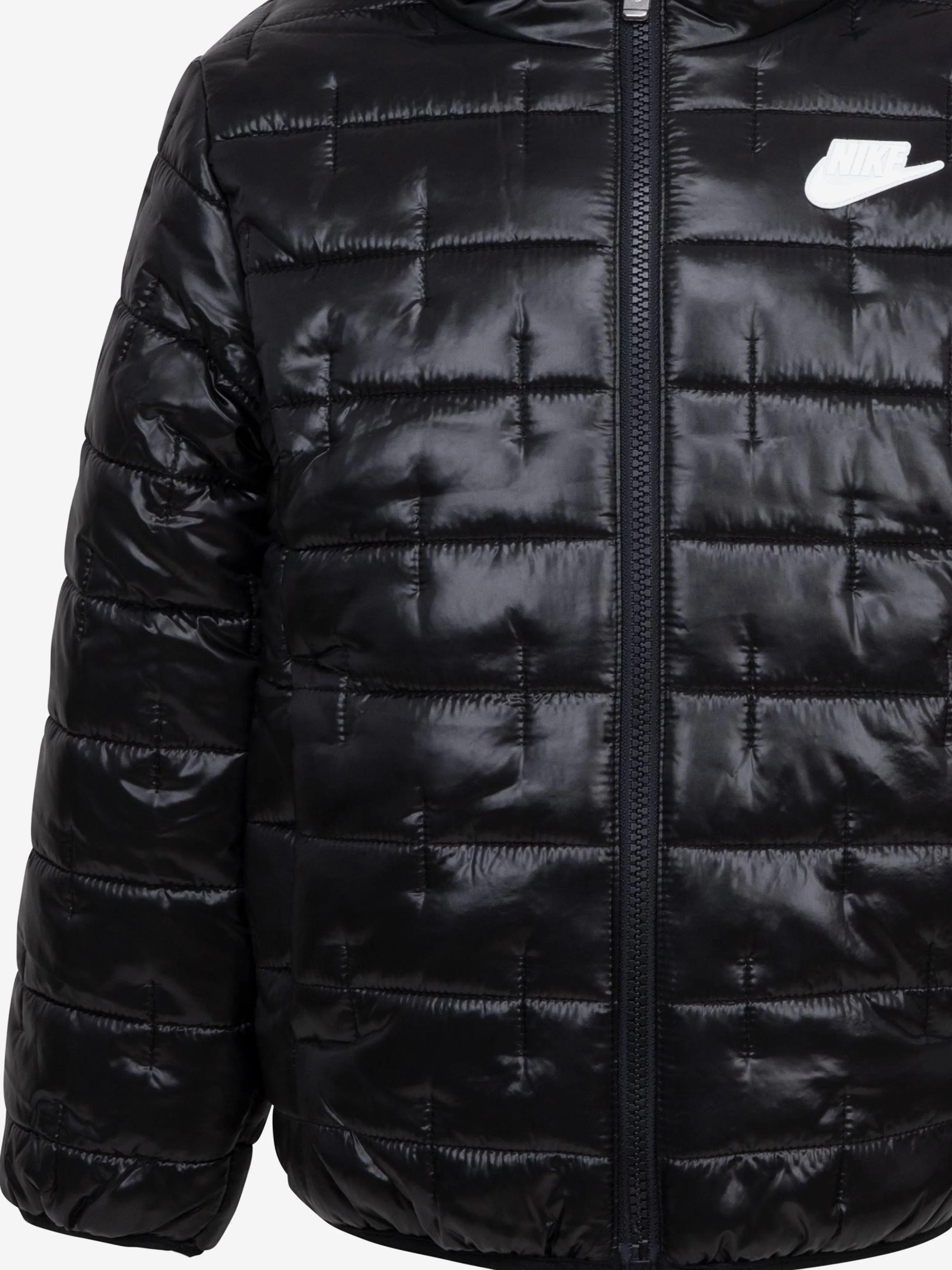 Girls Positive Quilted Jacket in Black