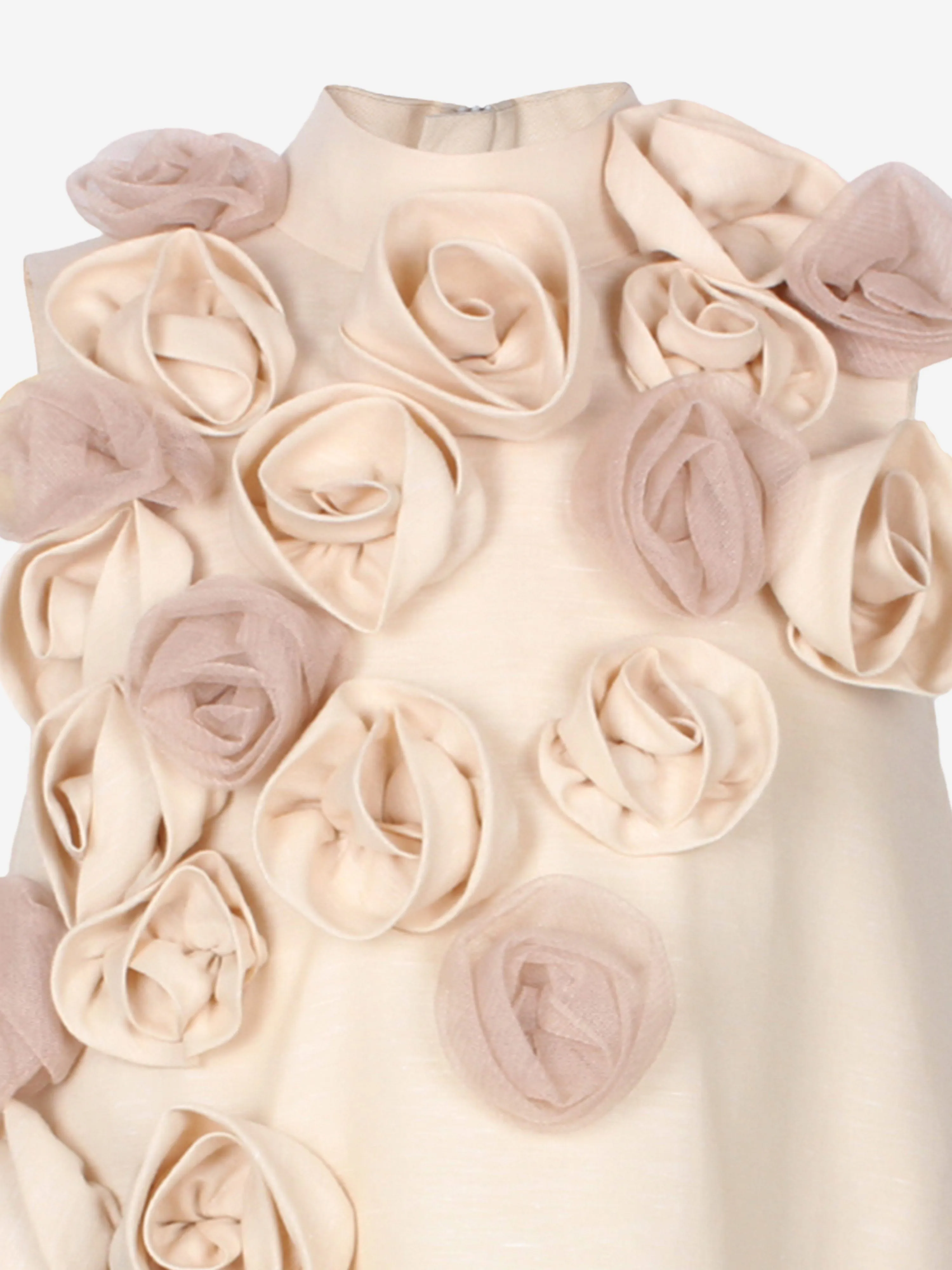Girls Ring A Roses Dress in Beige