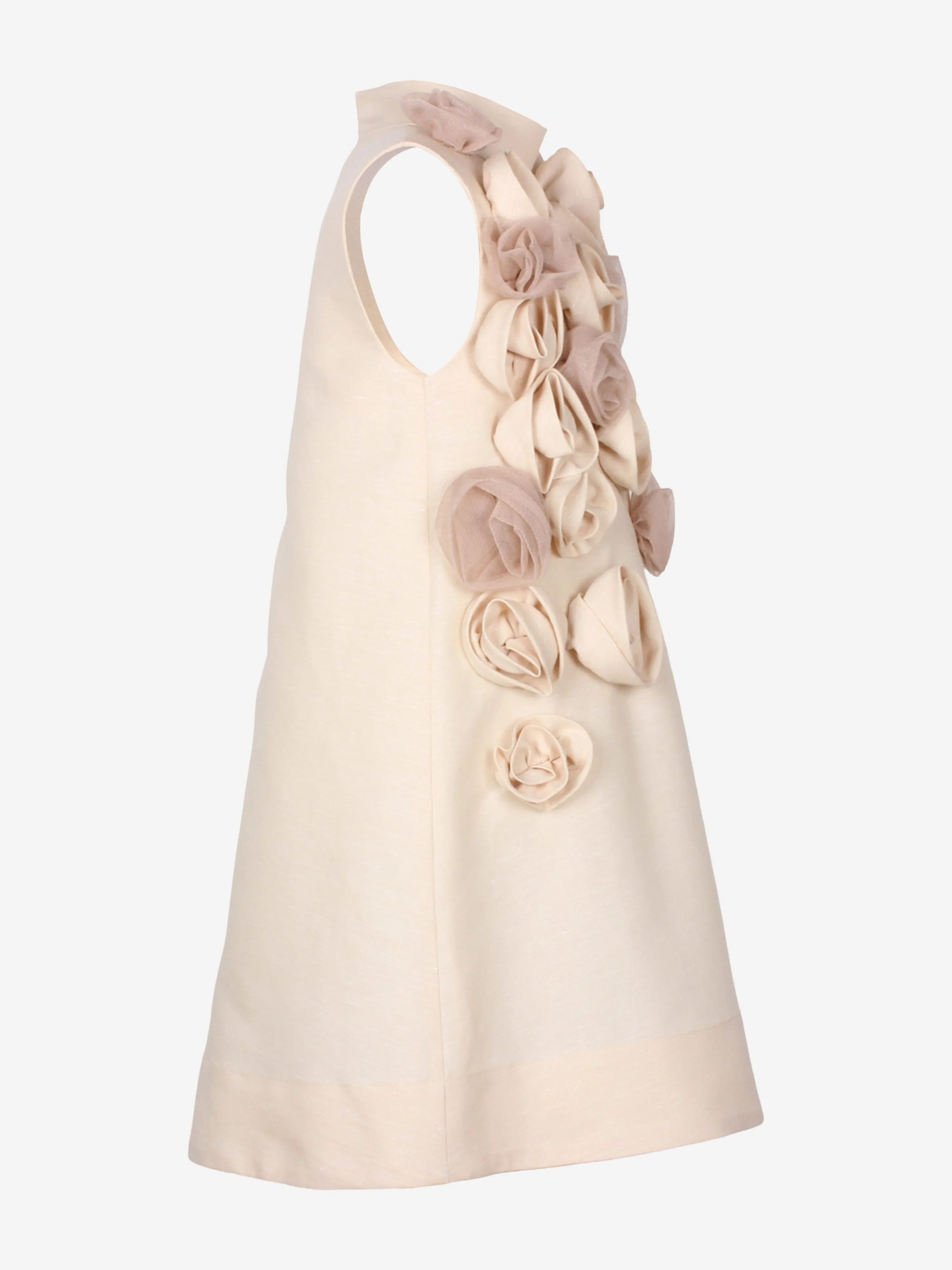 Girls Ring A Roses Dress in Beige