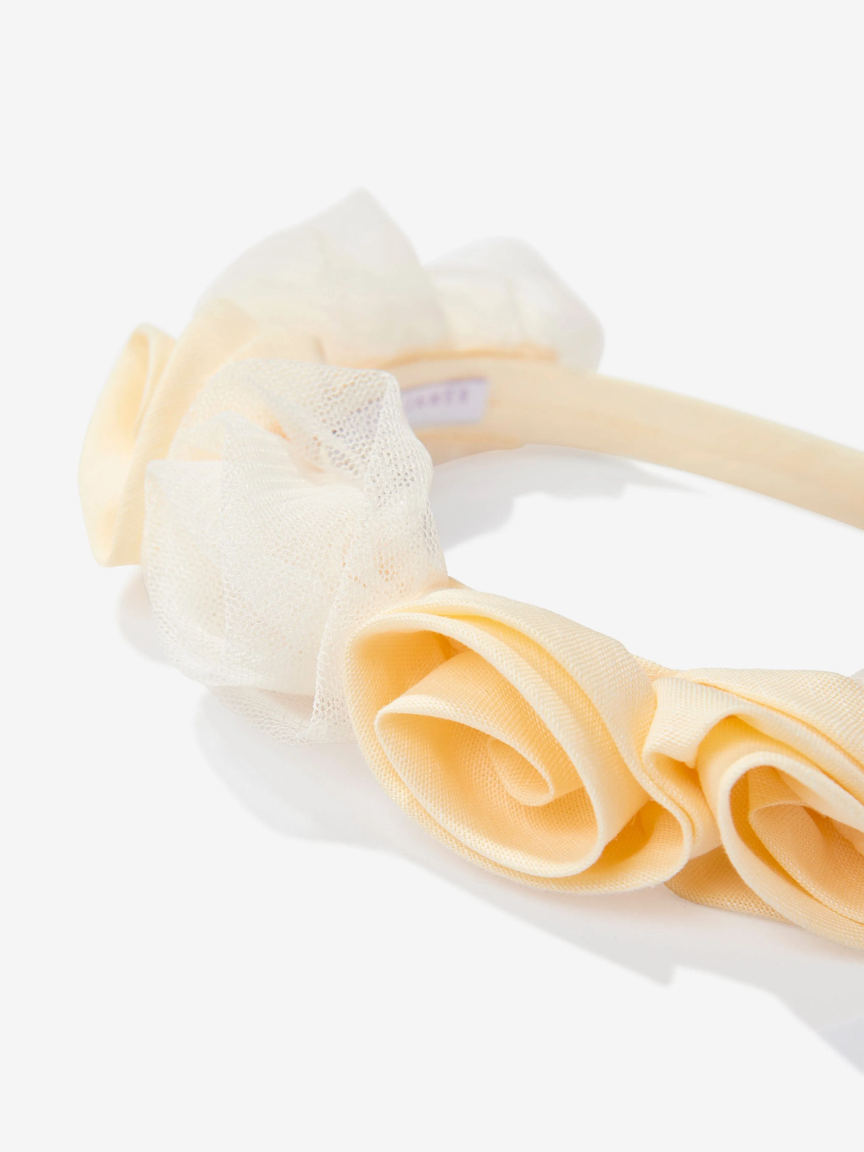 Girls Ring On Roses Headband in Yellow